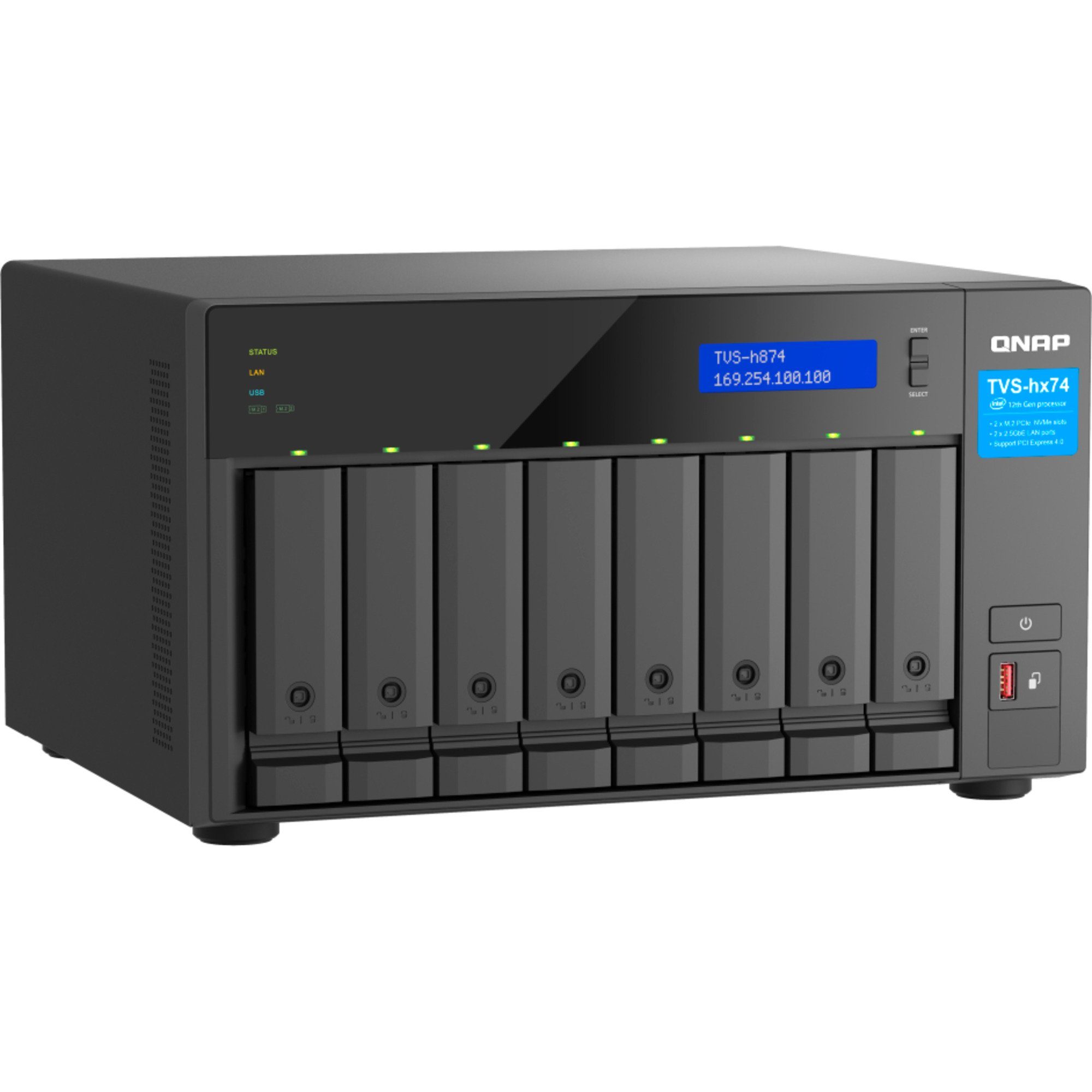 QNAP Festplatten-Gehäuse QNAP TVS-h874-i7-32G, NAS
