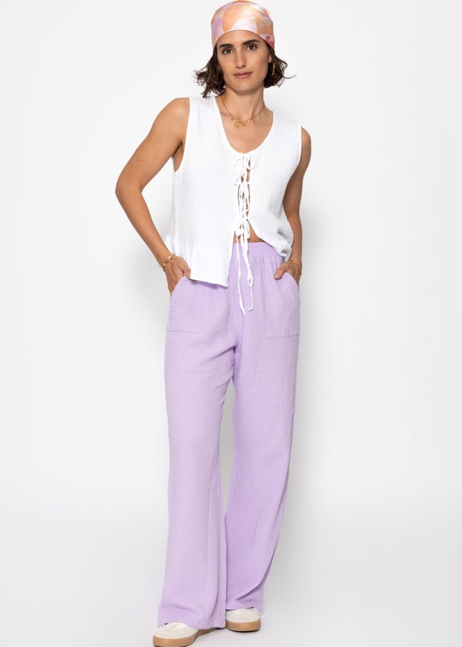 SASSYCLASSY Stoffhose Musselin Hose Damen aus günstig online kaufen