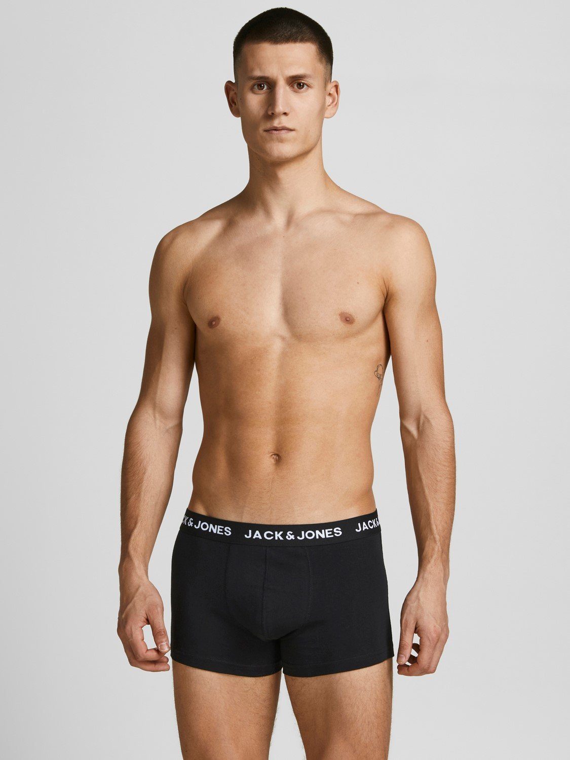 Jack & Jones Boxershorts Set 5er Pack Trunks Boxershorts Stretch für Herren (5-St) Baumwolle Normal Fit gestreift atmungsaktiv Pull-on – Bild 3 von 5