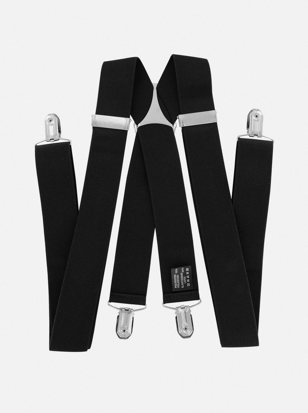 axy Hosenträger Herren Hosenträger mit Fliege Set 3,5cm Breit (2-St., 2er Set) 4 Stabile Clips X-Form, verstellbar und elastisch 120cm Lang