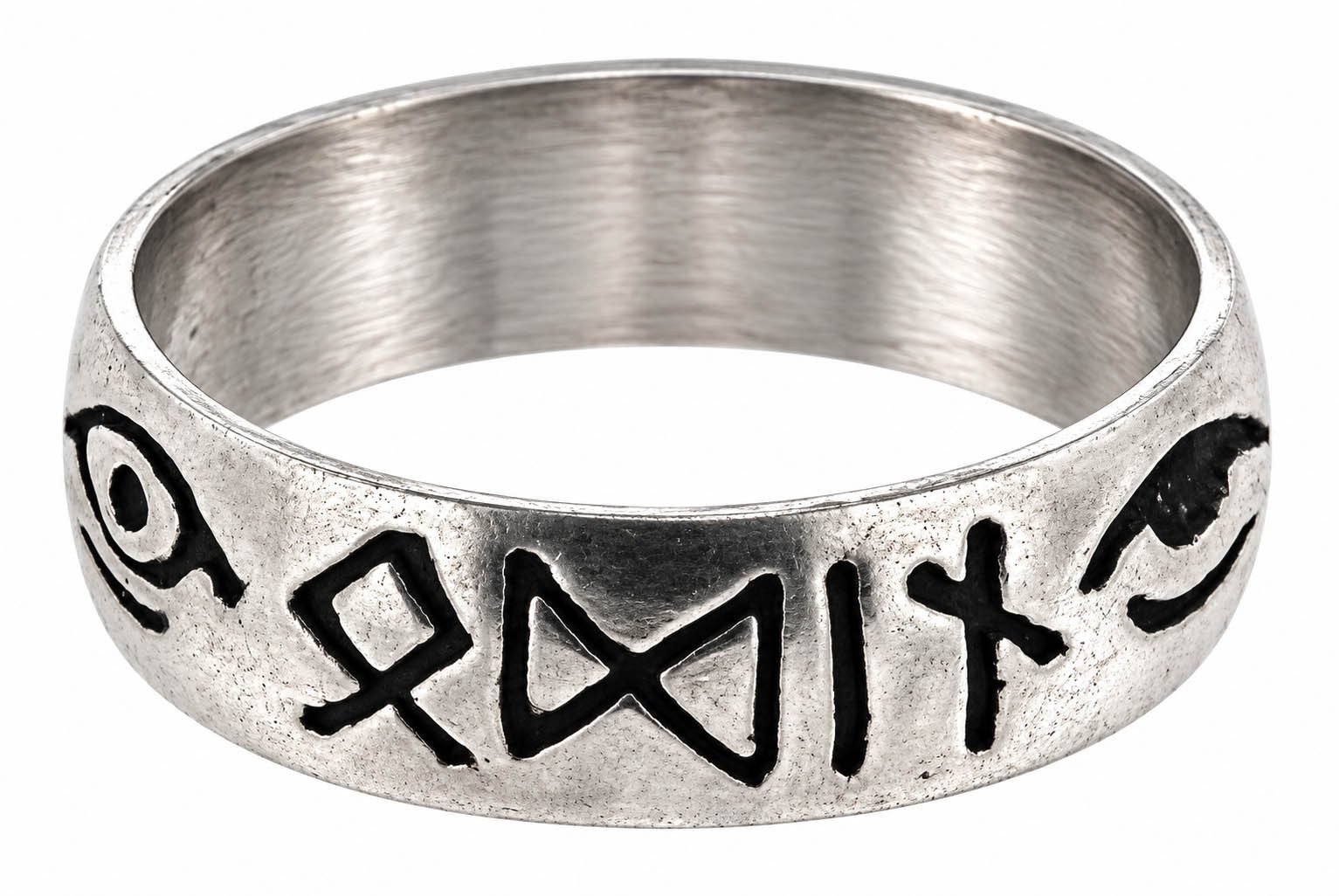 Kiss of Leather Silberring Ring Fingerring Odin, Gr. 52-76 Sonne Auge Gott Runen