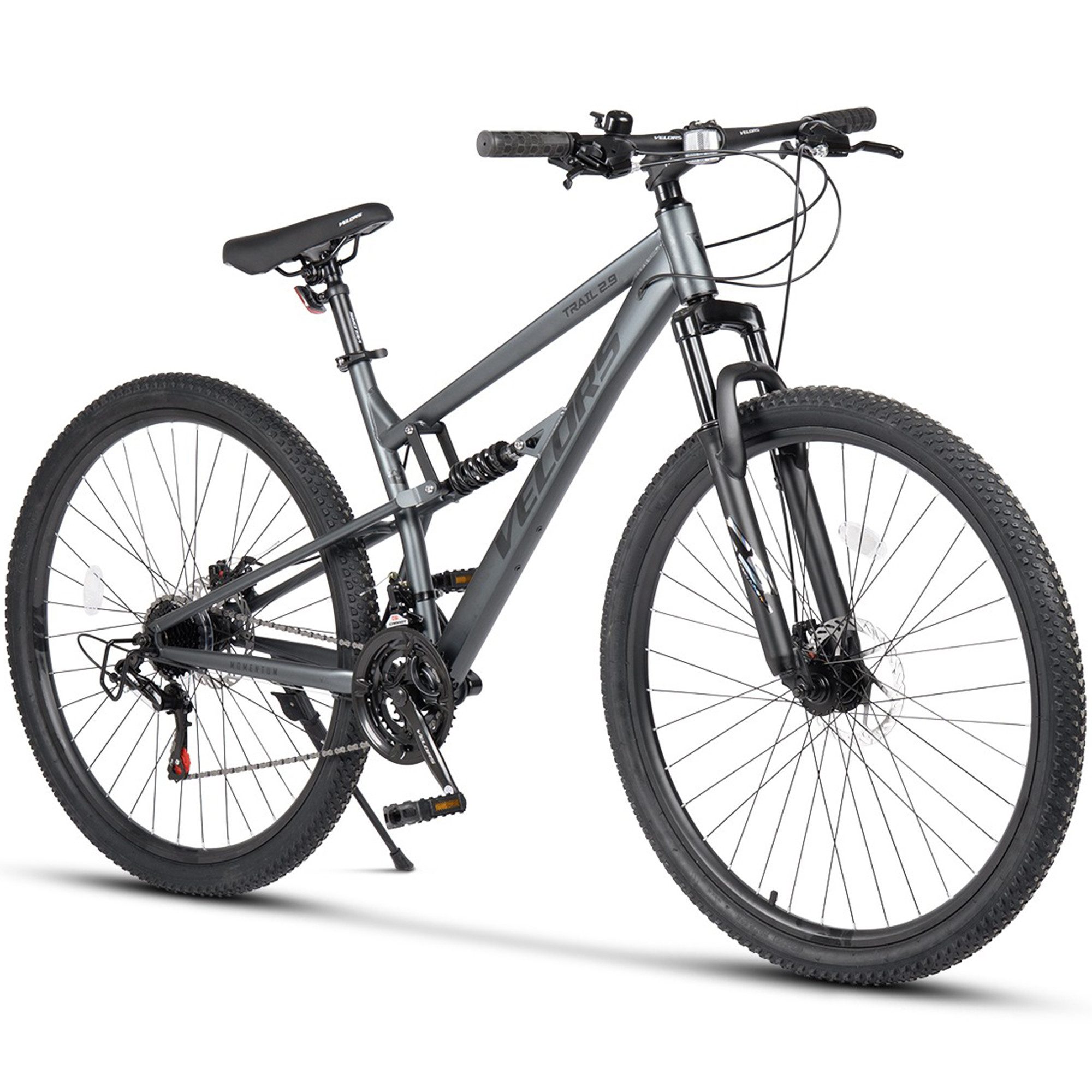 Velors Mountainbike 29 Zoll Fahrrad für Herren Damen Jungen, 21 Gang Shimano Tourney Schaltwerk, mechanische Scheibenbremse Fully MTB Fahrrad Bike für Damen Herren