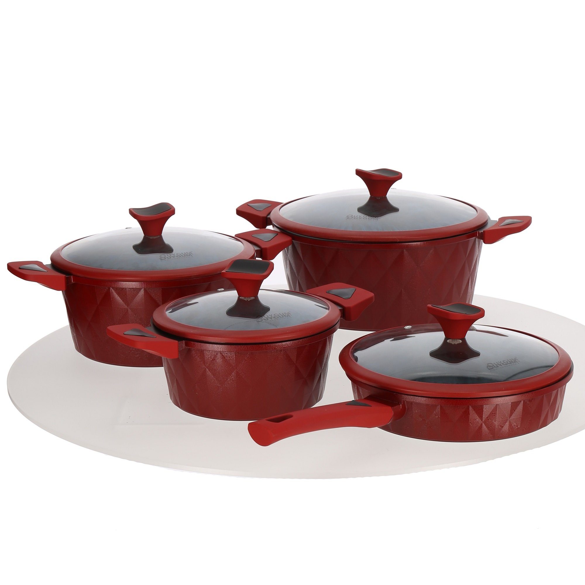 cofi1453 Topf-Set Granit 8 Teilig Kopftopf Set Granit-Kochgeschirr-Set Induktion