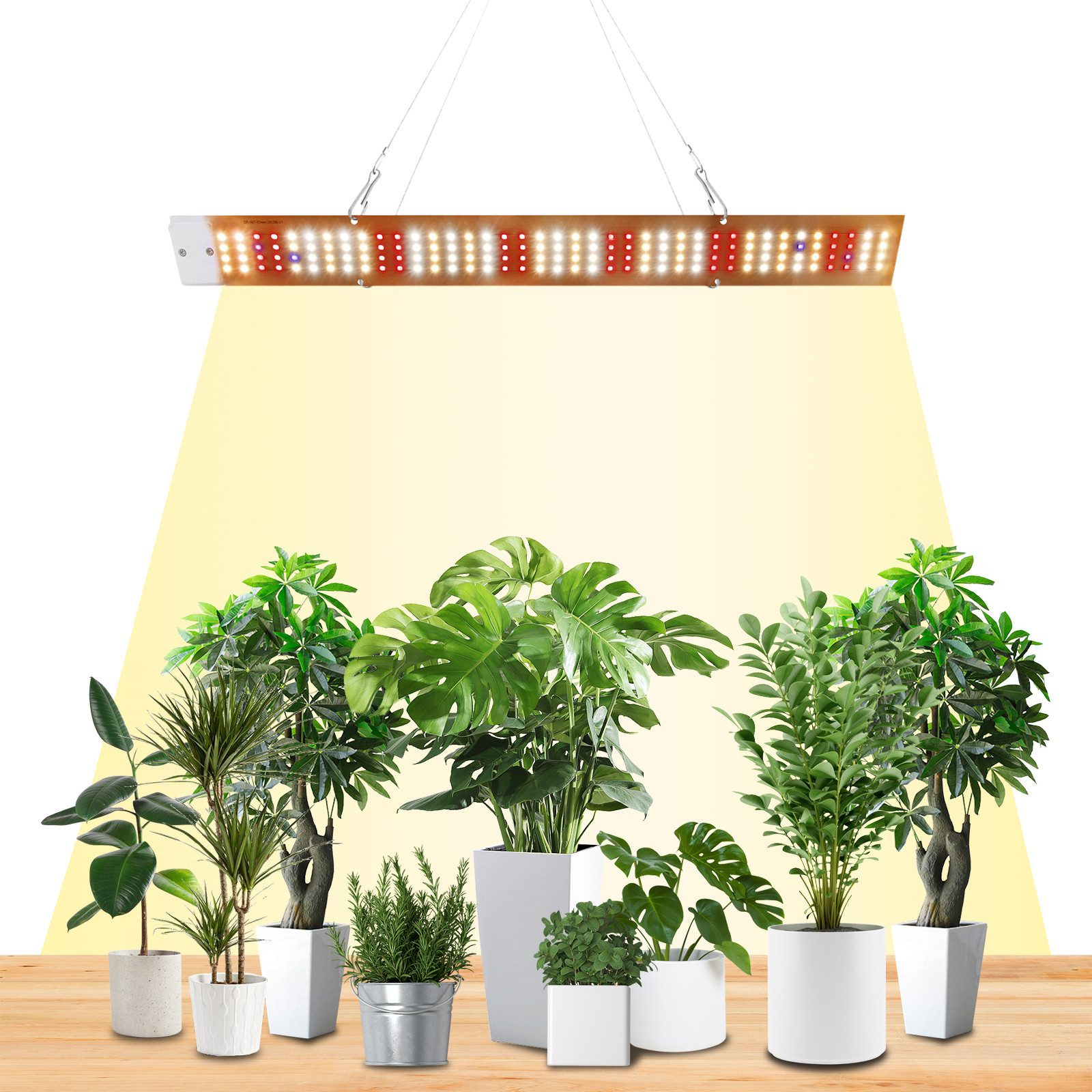 Lapalife Pflanzenlampe Pflanzenlampe Led Vollspektrum für Zimmerpflanzen, Gemüse, Blume, 156 LEDs, 40 W, LED fest integriert, 40W/80W/120W/160W Grow Llight, Pflanzenlicht