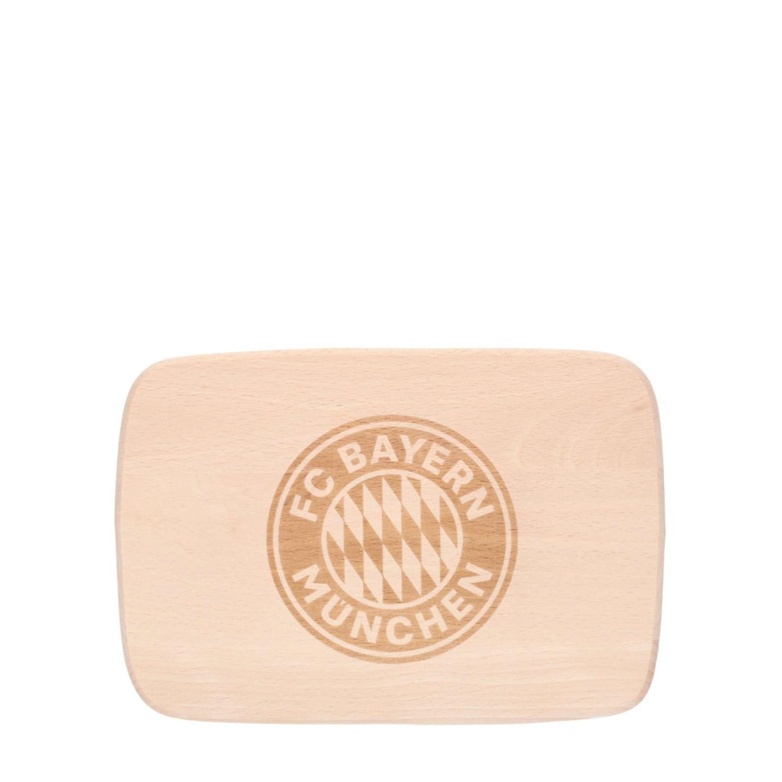 FC Bayern München Schneidebrett FC Bayern Brotzeitbrett Logo, Holz