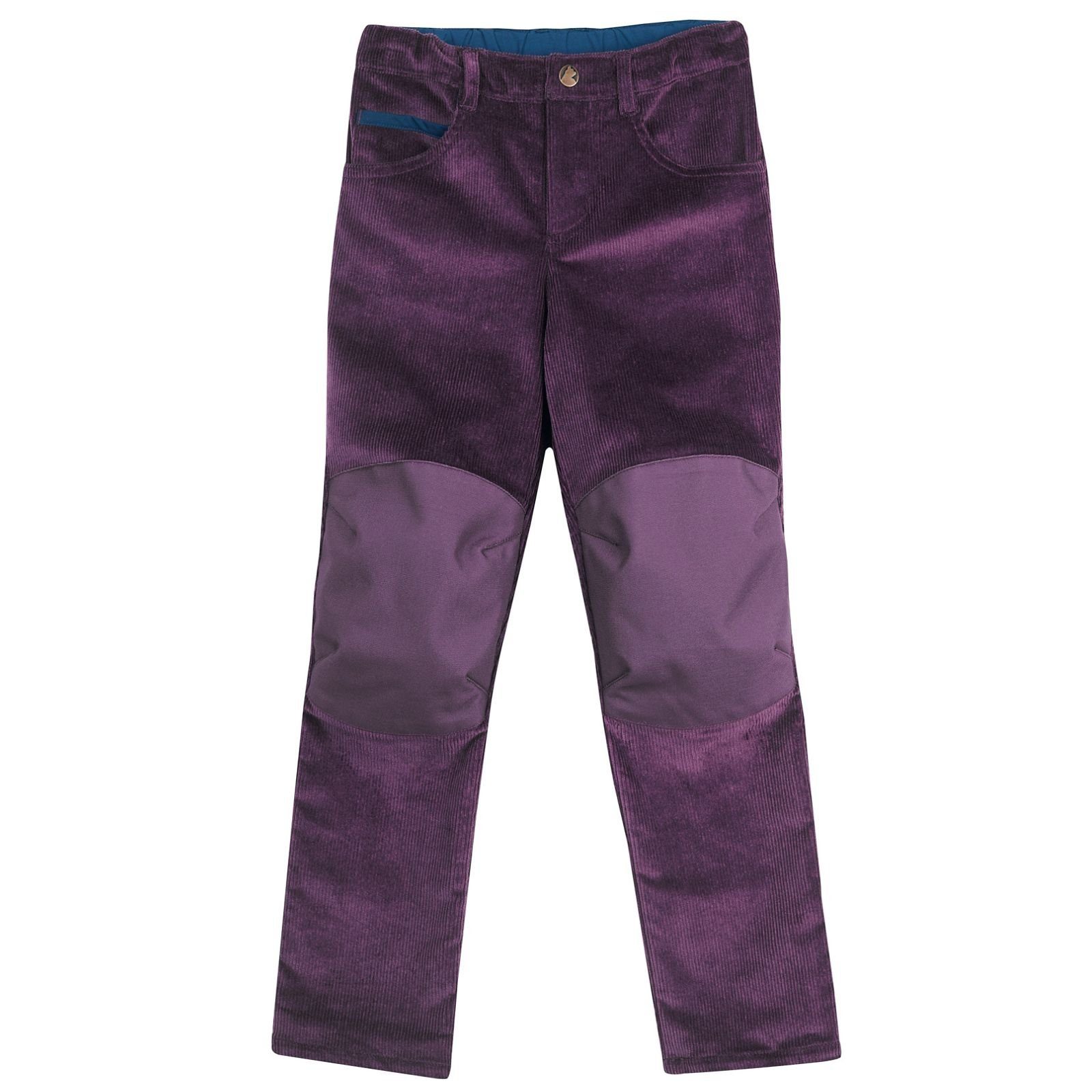 Outdoorhose Hose lila Cordhose Finkid Kinder Eggplant Kuusi Kniebesatz mit Finkid Outdoorhose