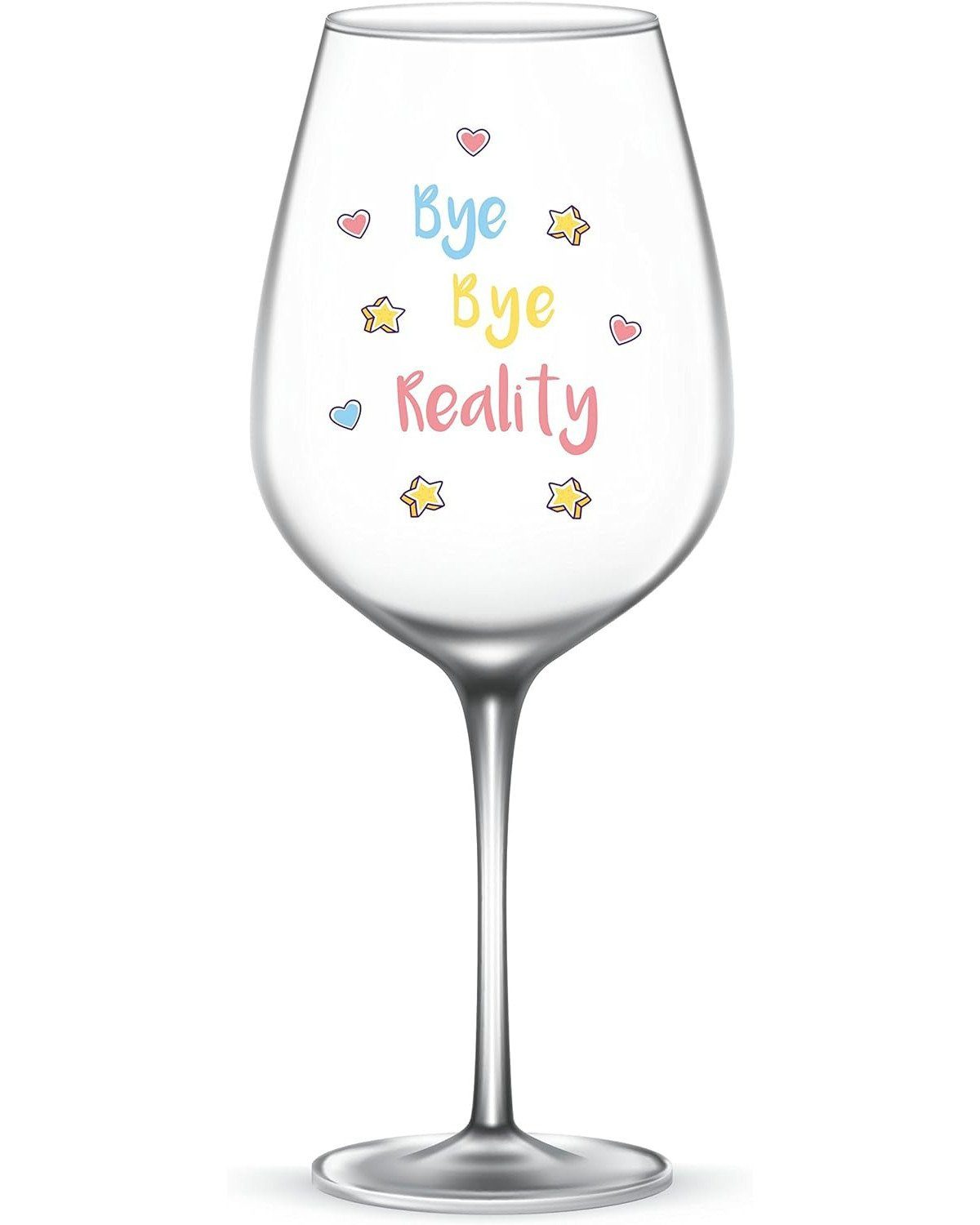 EinhornLiebe Weißweinglas Weingläser Set - Bye Bye Reality (2 Stück), 2-tlg., Glas