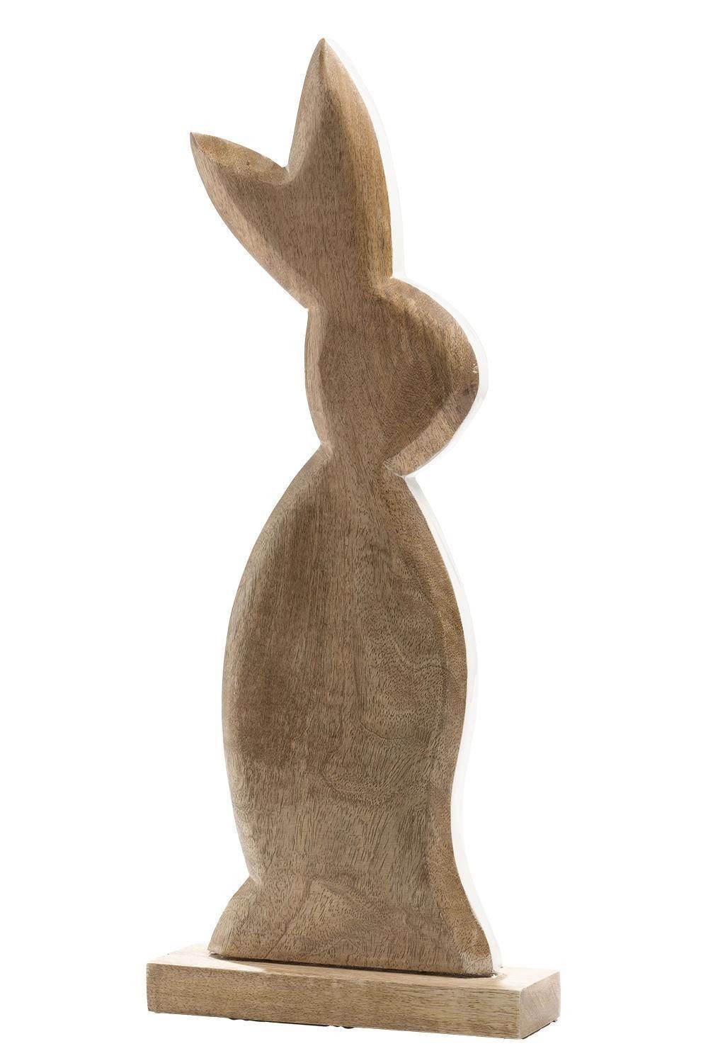 casa NOVA Osterfigur Deko-Hase HOPSY, H 50 cm, Braun, Mangoholz, (1 St)