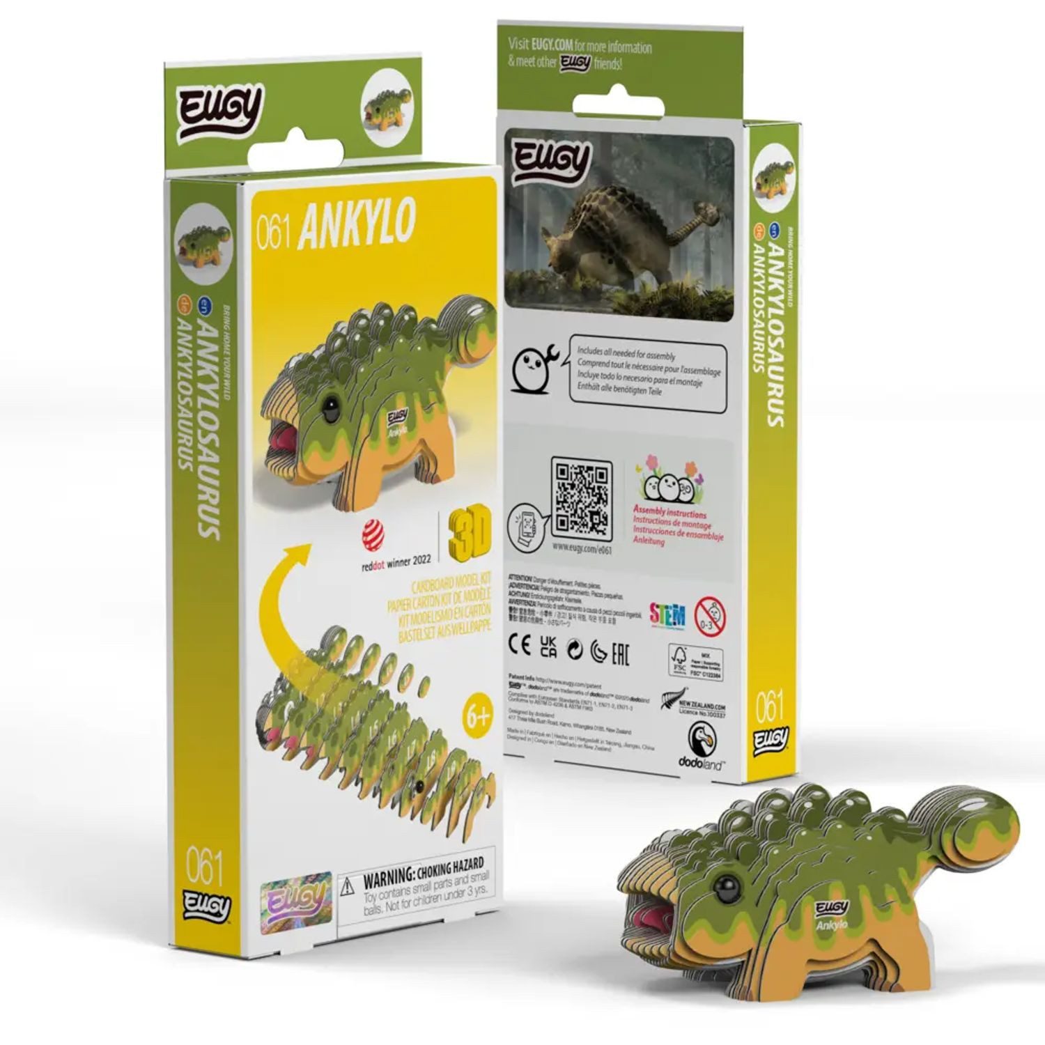 BrainBox Spiel EUGY - 3D Bastelset Ankylosaurus