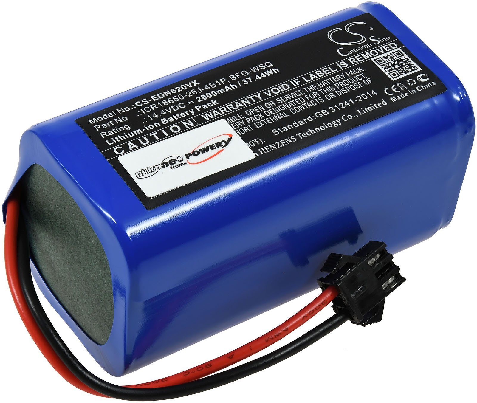 Powery Akku für Eufy RoboVac G10 Hybrid StaubsaugerAkku 2600 mAh (14.4 V)