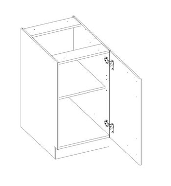 Küchen-Preisbombe Unterschrank 40 cm Küche Stilo Weiß Eiche Artisan Küchenzeile Küchenblock Landhaus