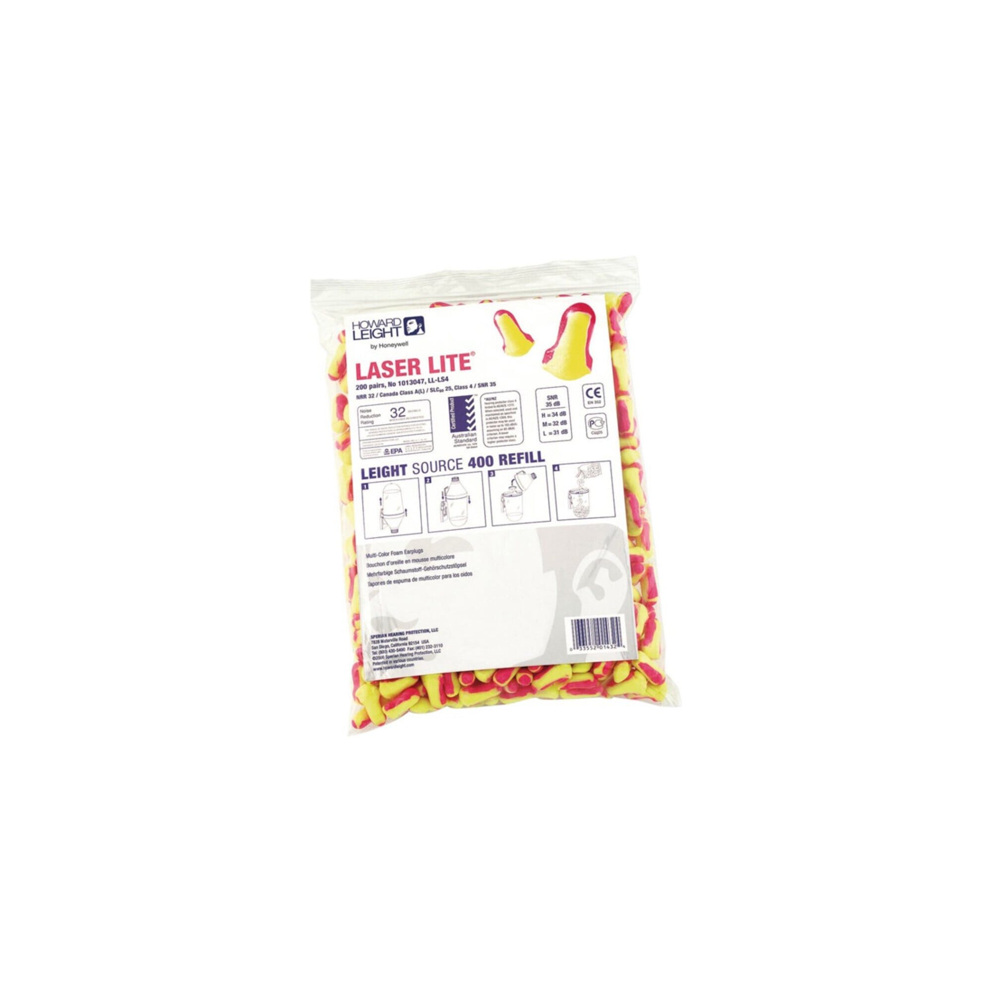 Gehörschutzstöpsel Gehörschutzstöpsel Laser Lite EN 352-2 SNR 35 dB Nachfüllpack 200 PA/P