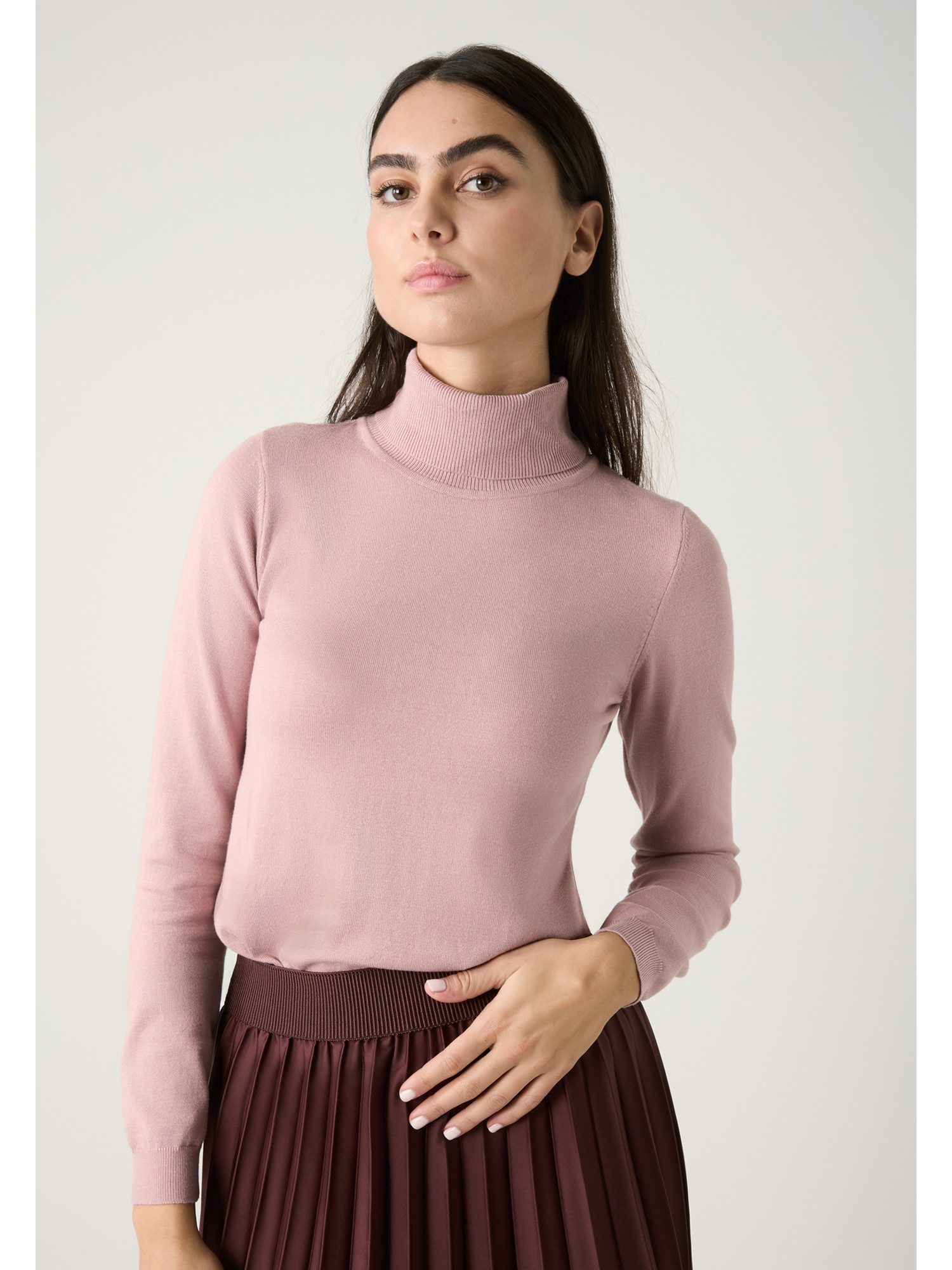 MORE&MORE Rollkragenpullover figurbetonter Rollkragenpullover günstig online kaufen