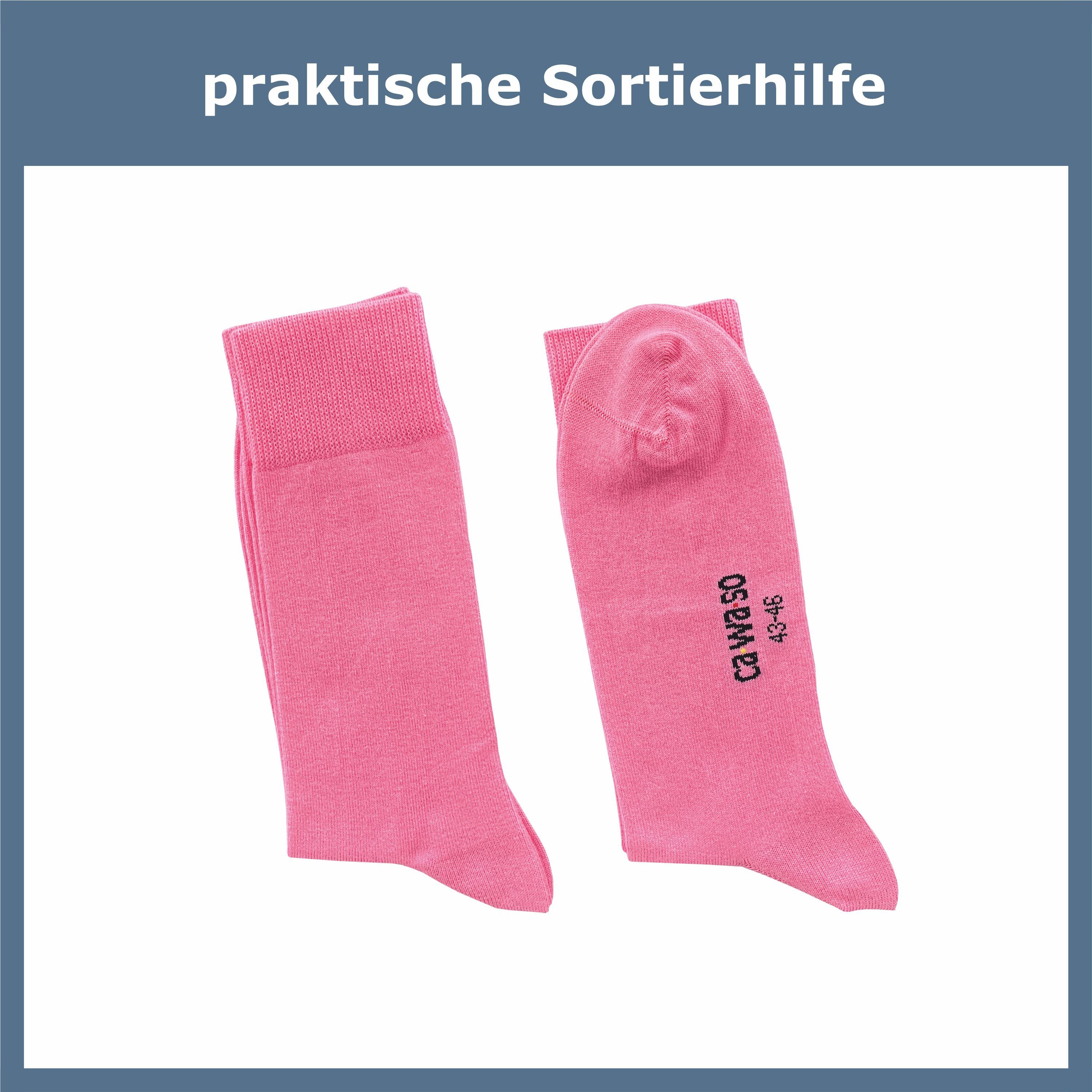 ca·wa·so Businesssocken für Herren aus 100 % Baumwolle - Reine Baumwollsocken - Weiche Socken (10 Paar) Doppelt verstricktes Garn und gekämmte Baumwolle für lange Haltbarkeit