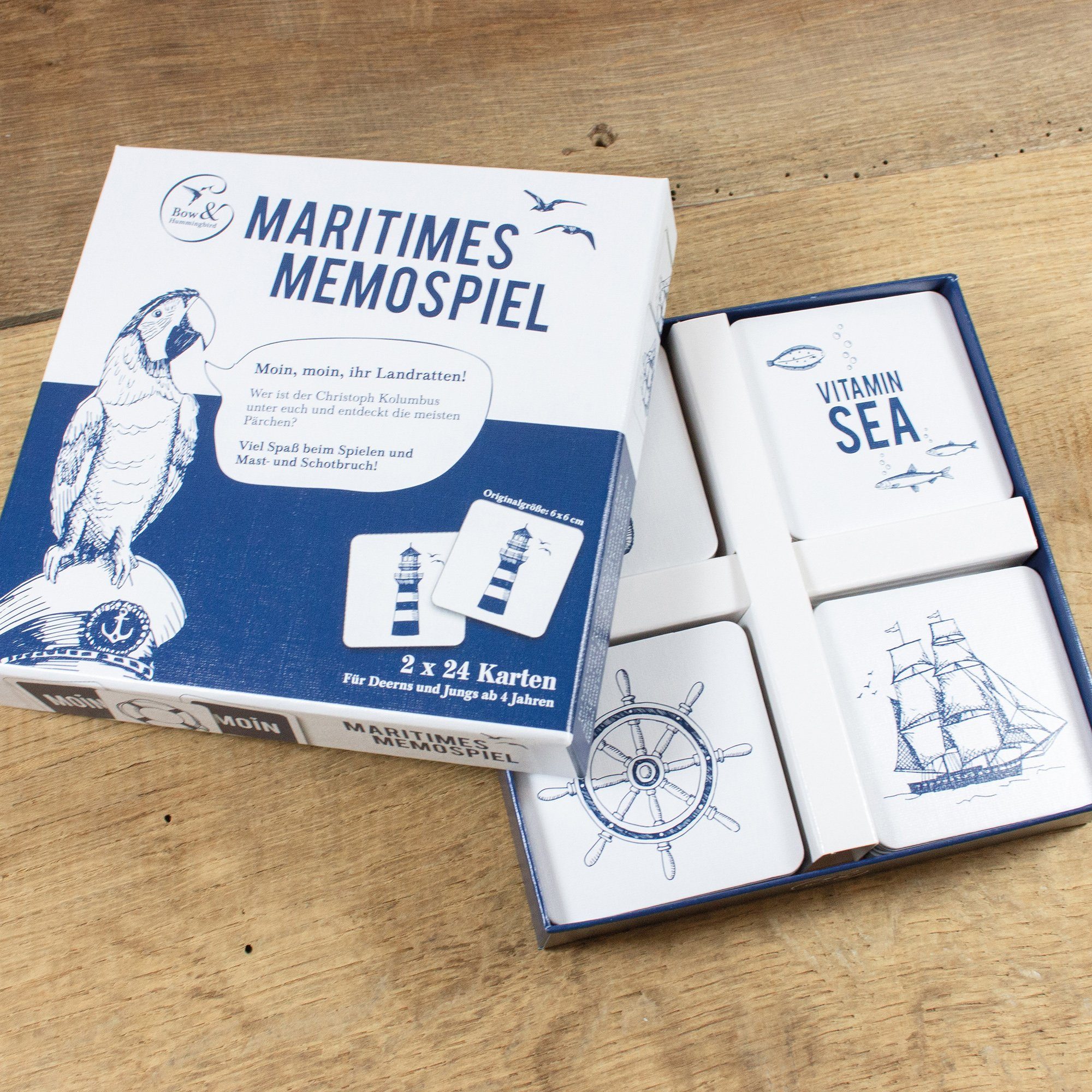 Bow & Hummingbird Spiel Maritimes Memospiel, Familienspiel