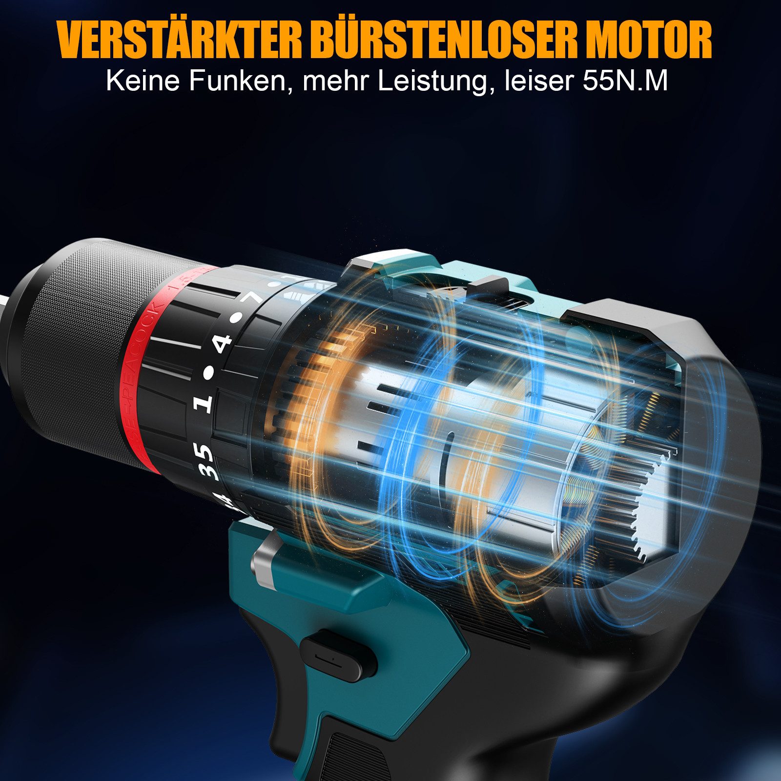 CONENTOOL Akku-Schraubendreher Akkuschrauber 21V Akku-Bohrschrauber, 35+3 D günstig online kaufen