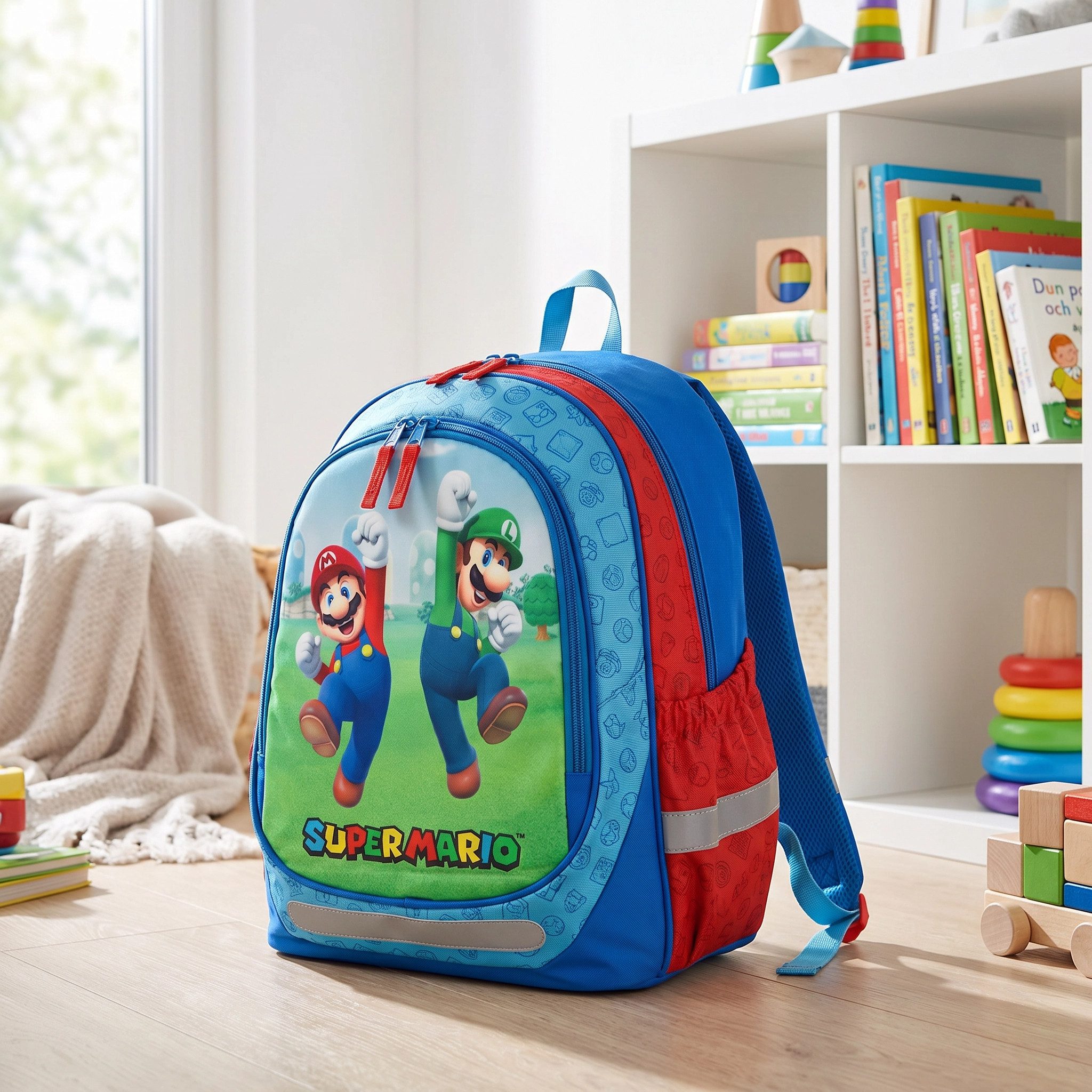 Kids Licensing Kinderrucksack Super Mario Luigi Jungen Rucksack Backpack Schultasche Gr. 44x34x15 cm – Bild 5 von 5