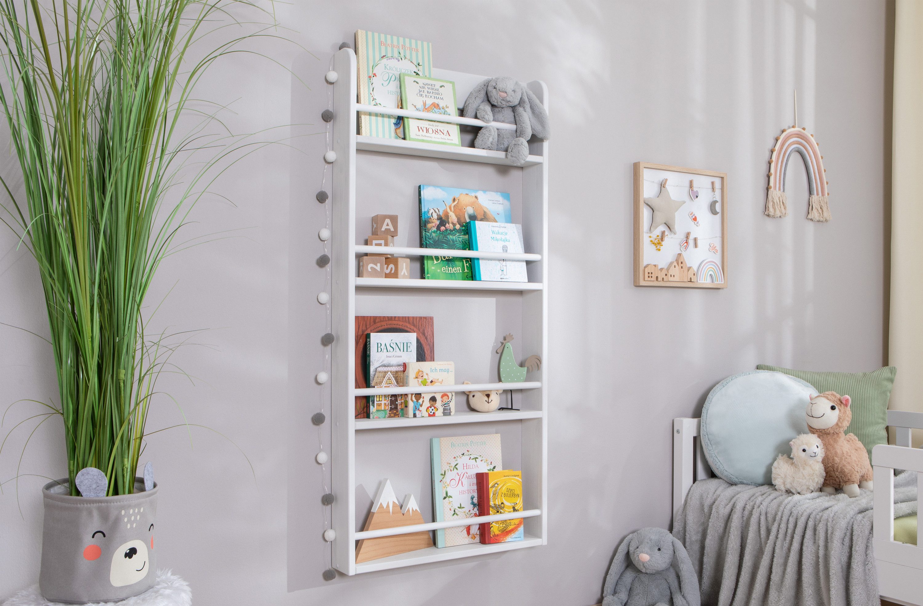 Ticaa Wandregal Kinder Bücherregal Toni 55x80 & 60x130, in verschiedenen Fa günstig online kaufen