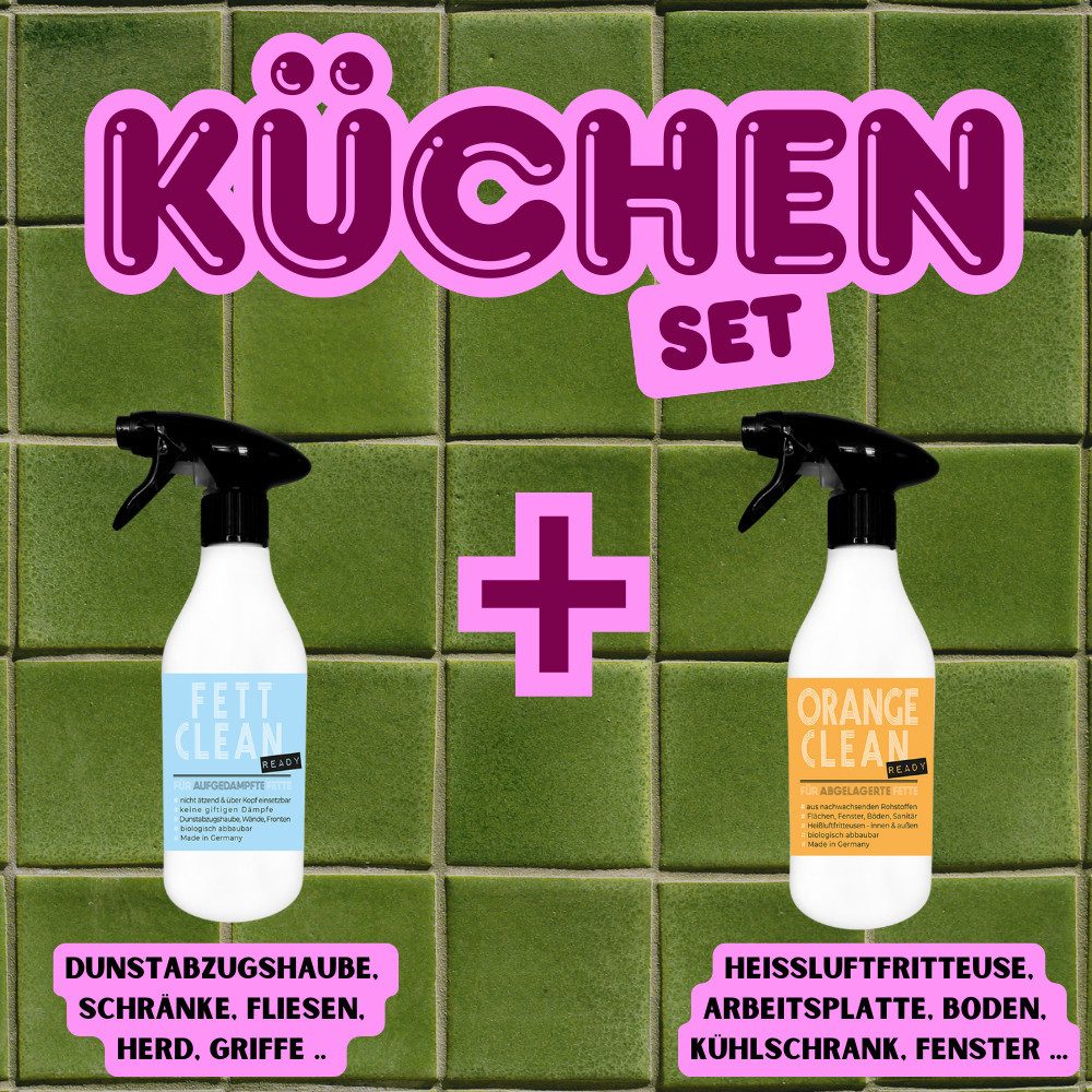 ivb Bröcker IVB Küchen Set 2x500 ml – Airfryer, Dunstabzug, Herd & Fettlöser Küchenreiniger (Spar-Set, [2-St. Das IVB Küchenreiniger Set, aufeinander abgestimmte Spezialreiniger Made in Germany, Profiqualität, Heißluftfritteuse, Dunstabzugshaube)