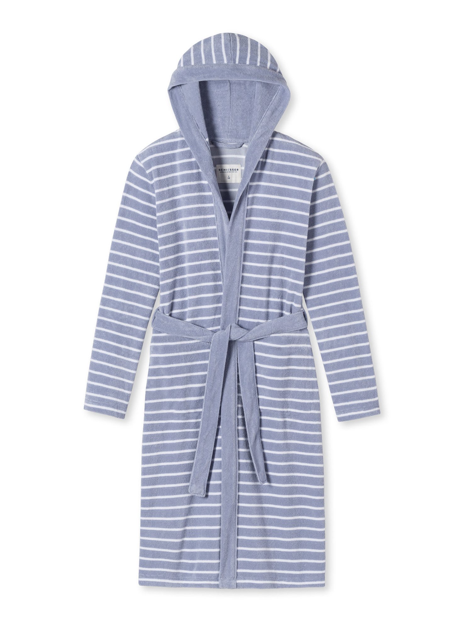 Schiesser Bademantel Feather Terry, Bade-mantel sauna Morgen-mantel