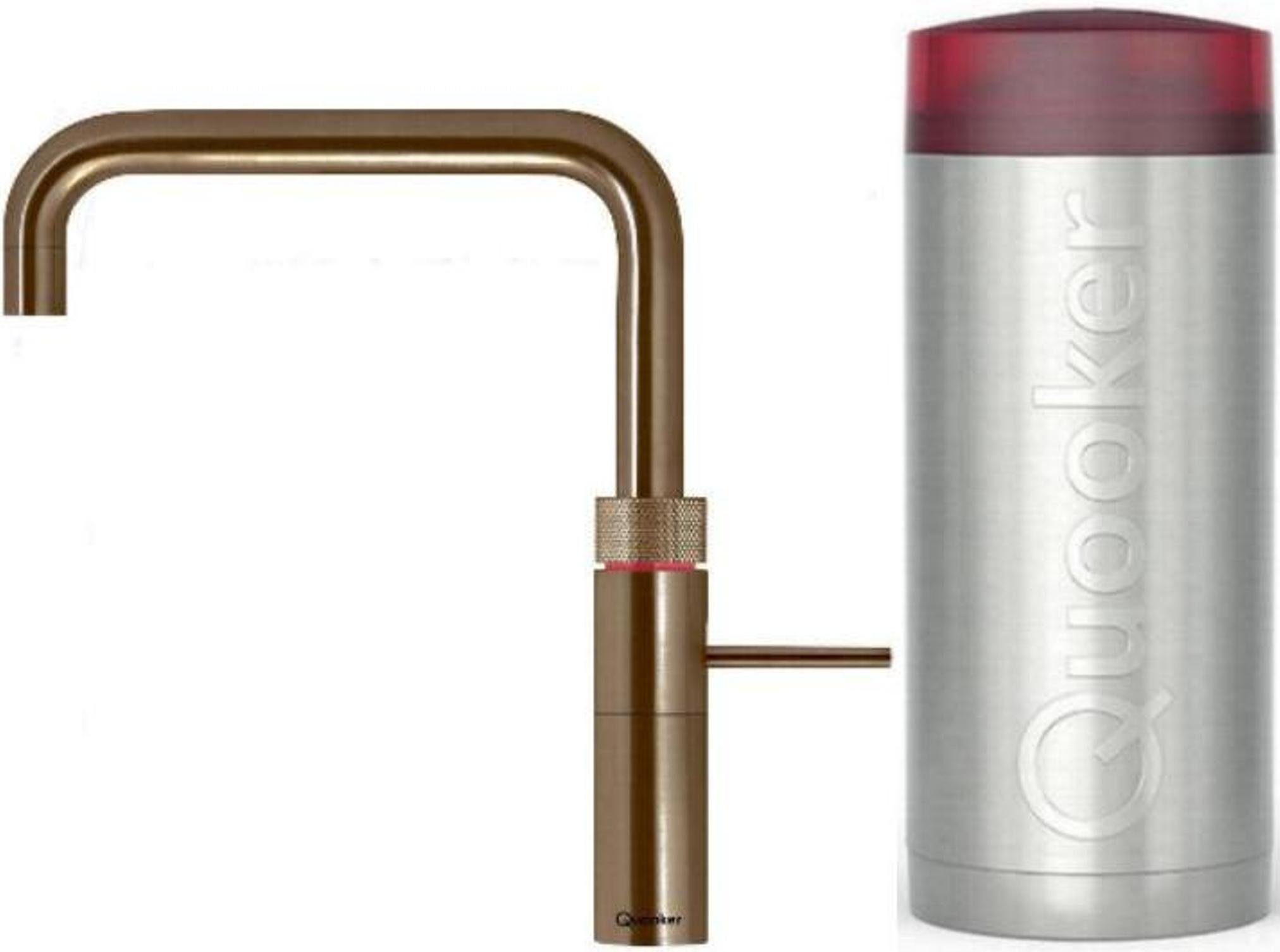 QUOOKER Küchenarmatur QUOOKER FUSION SQUARE COMBI+ B 100°C Armatur (22+FSPTN) (2-St) Spültischmischer mit 100°C Kochendwasserfunktion