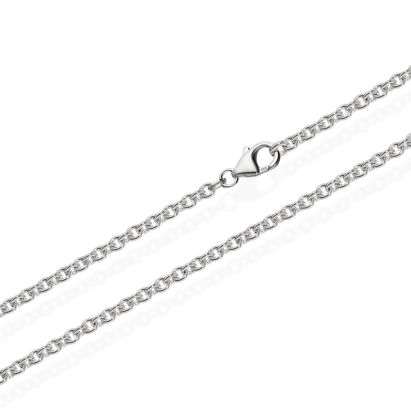 NKlaus Silberkette 45cm Ankerkette 925 Sterling Silber Kette Rund Mas | Silberketten