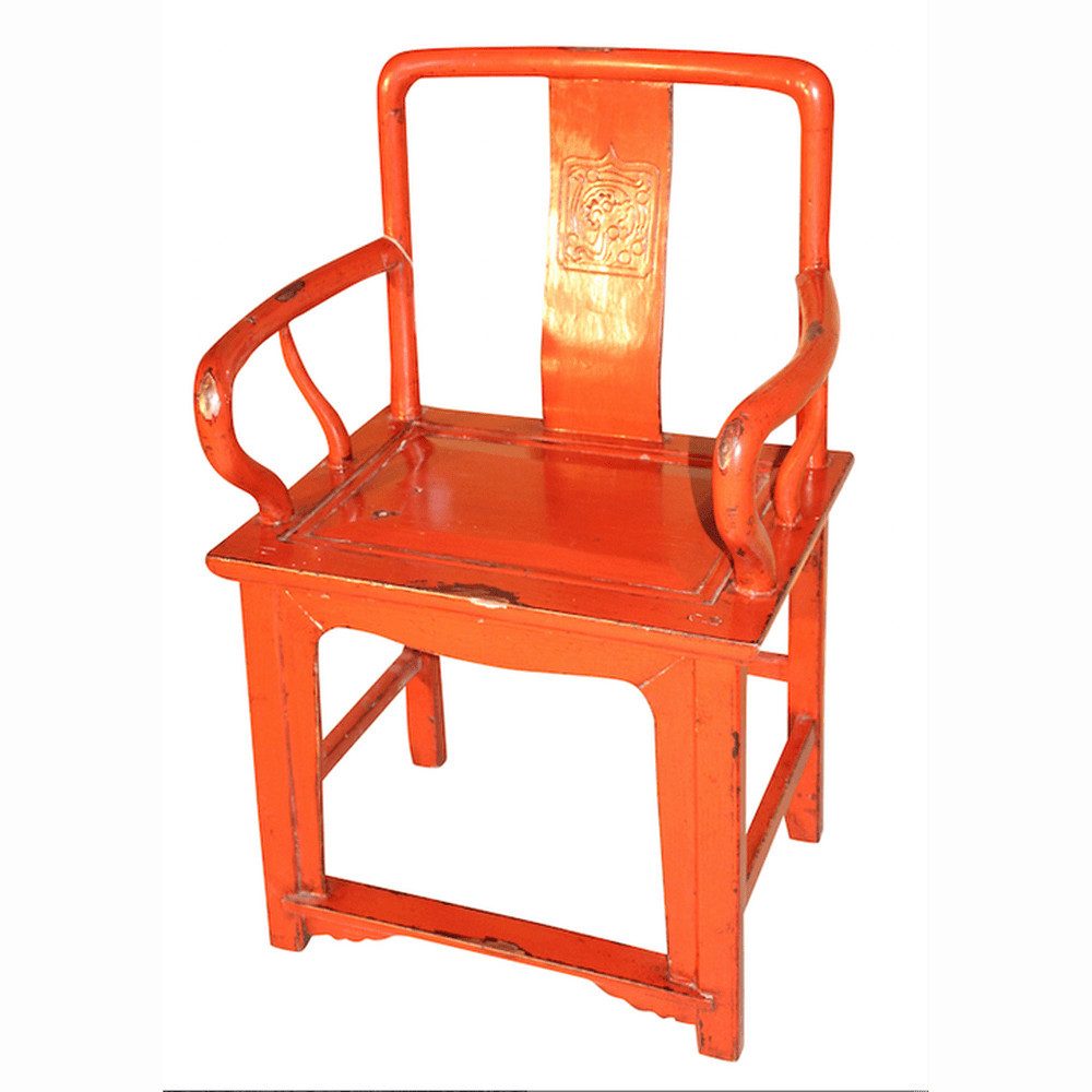 Luxury-Park-Direct Kommode China Stuhl rot antik ca. 100 Jahre.Luxury Park