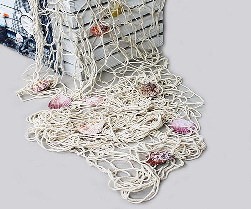 Yudu Hängedekoration Dekonetz Fischernetz mit Muscheln Maritim Design Dicke günstig online kaufen