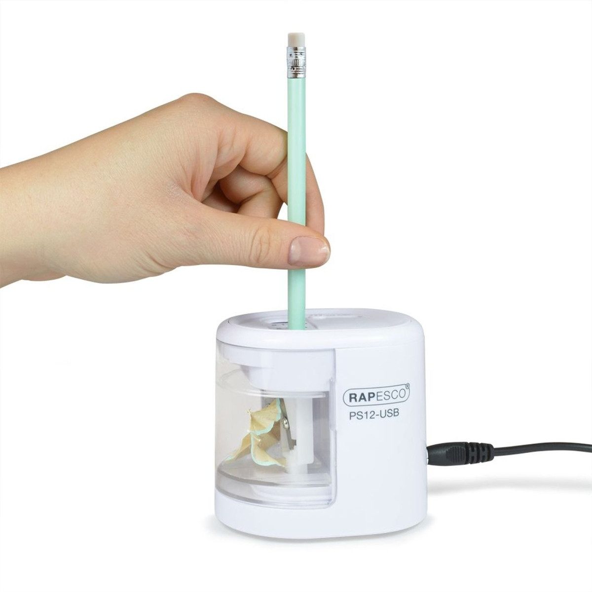 RAPESCO Anspitzer Anspitzer PS12-USB elektrisch weiß