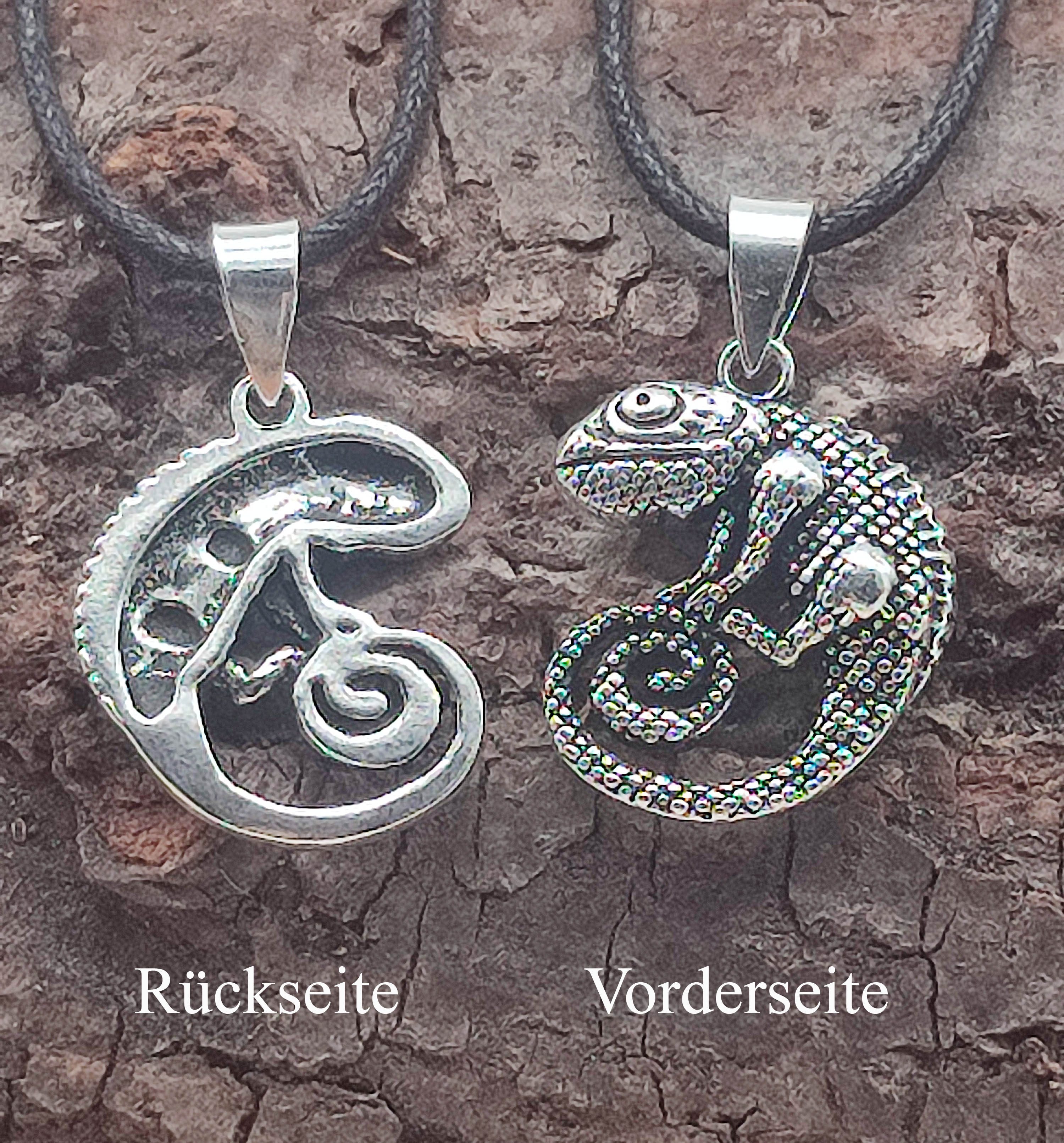 Kiss of Leather Kettenanhänger ANHÄNGER 471 CHAMÄLEON - SILBER