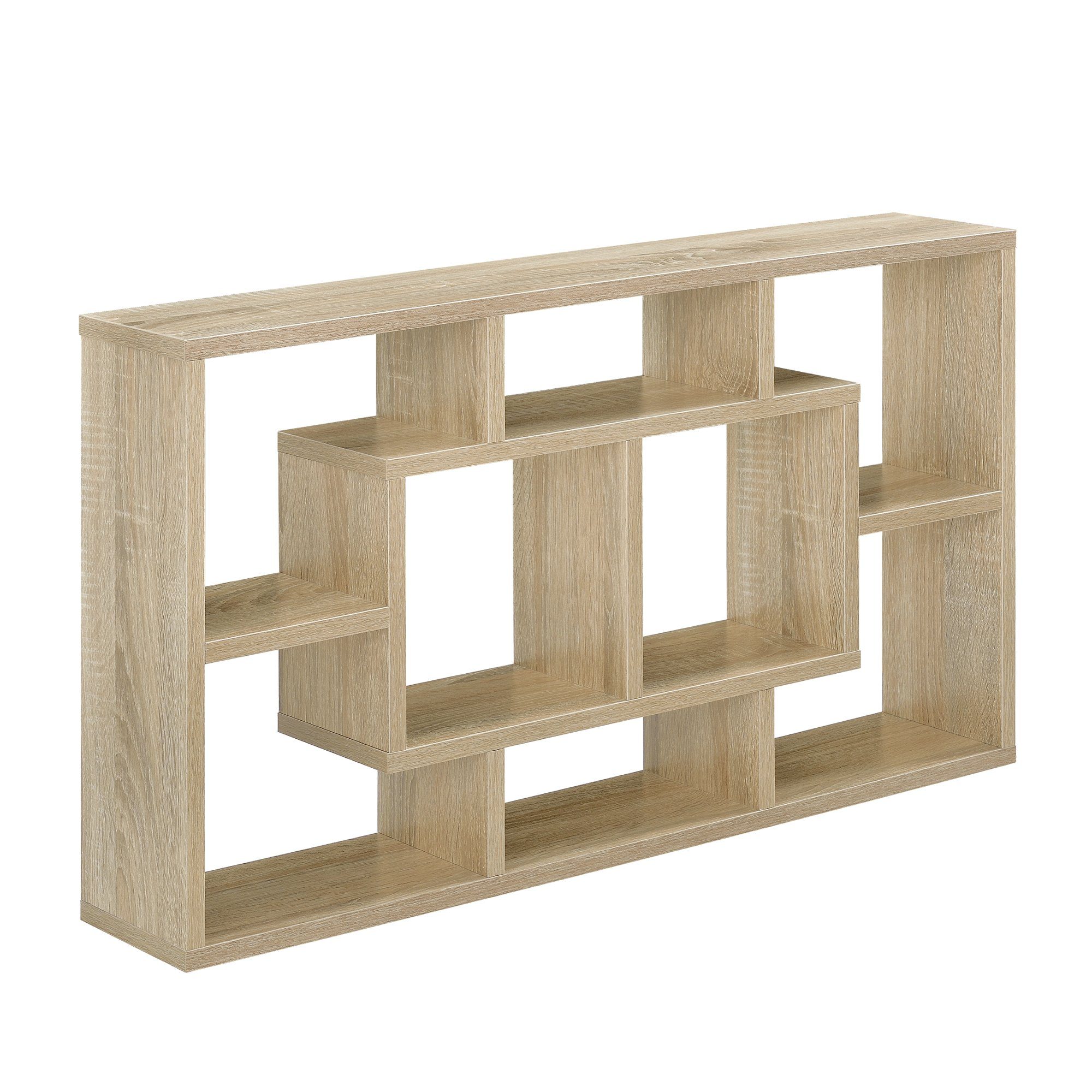 en.casa Wandregal, »Aßlar« Hängeregal 85x47,5x16cm Wandboard in Eichenoptik