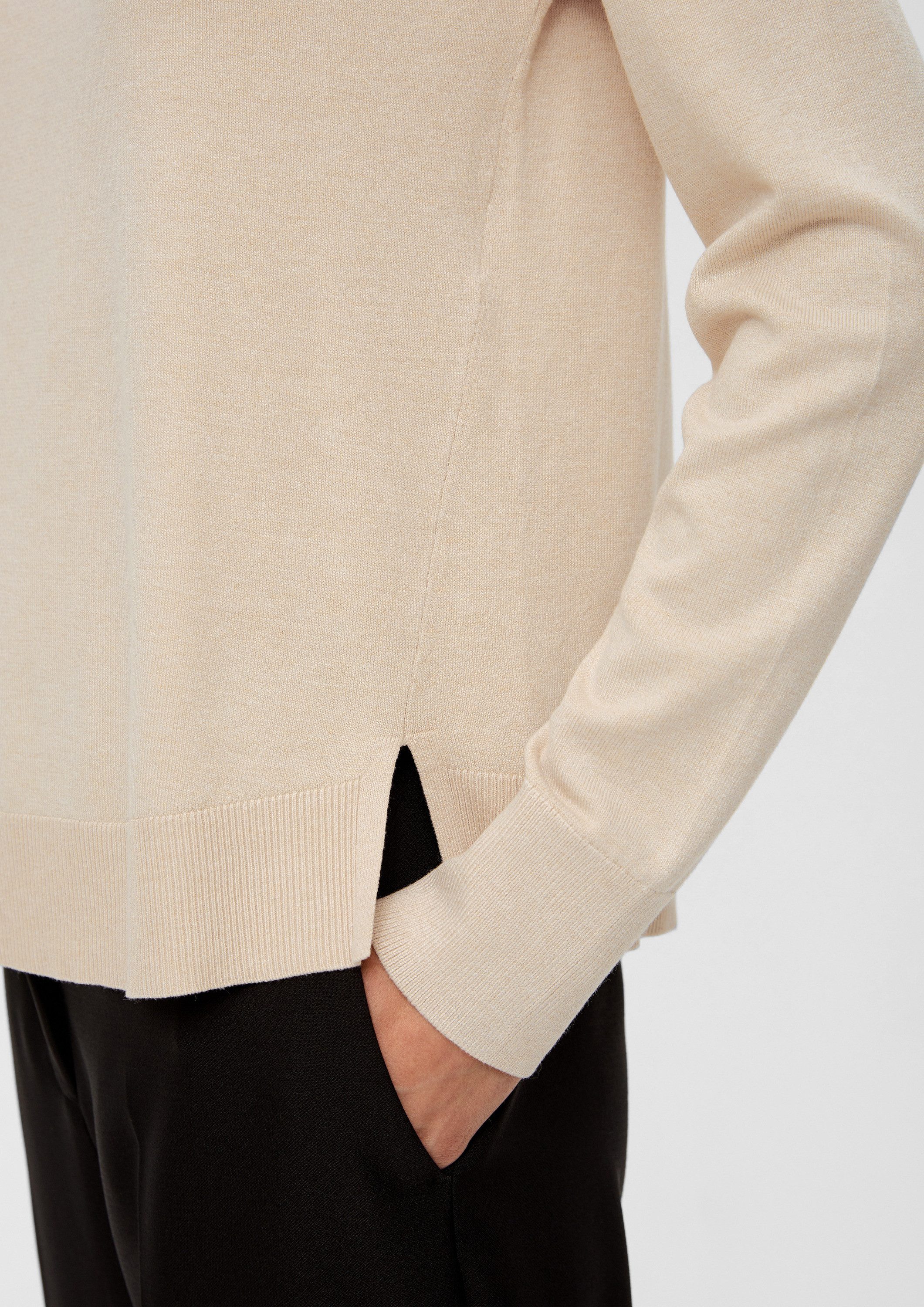 s.Oliver Longpullover Strickpullover Leichter Pullover aus Viskosemix