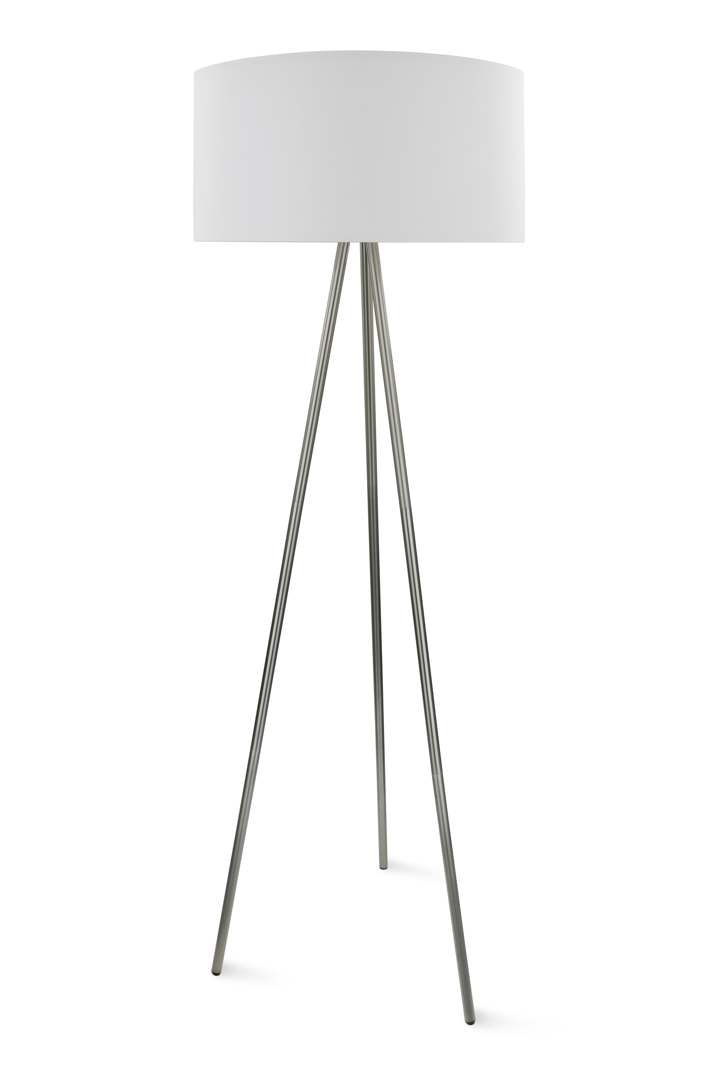 MeLiTec LED Stehlampe ST51 skandinavischer Stil, LED wechselbar, warmweiß, Stehlampe weiß, stehend, Stehleuchte für Wohnzimmer oder Schlafzimmer