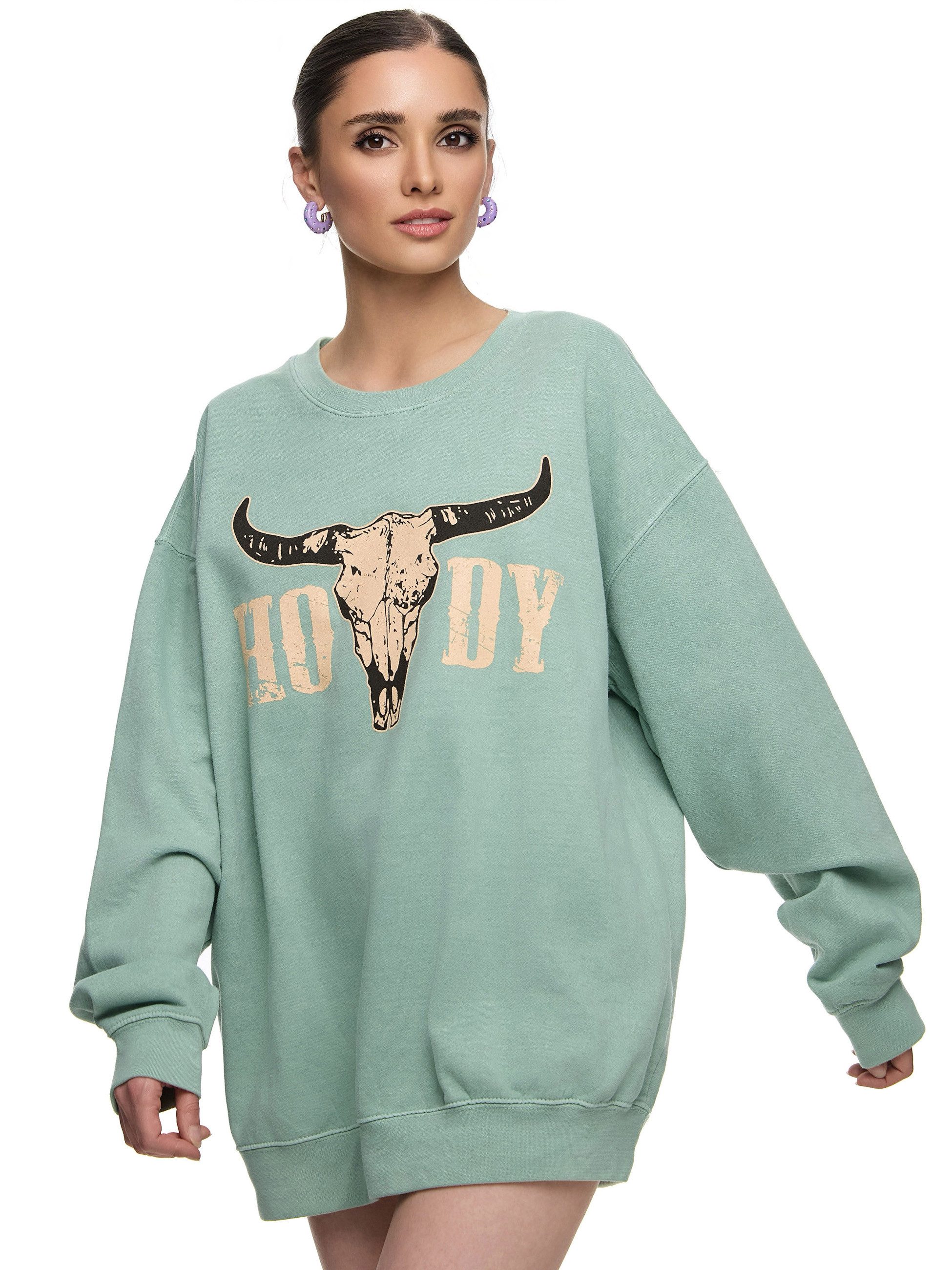 Worldclassca Sweatshirt Worldclassca Oversized Sweatshirt Print günstig online kaufen