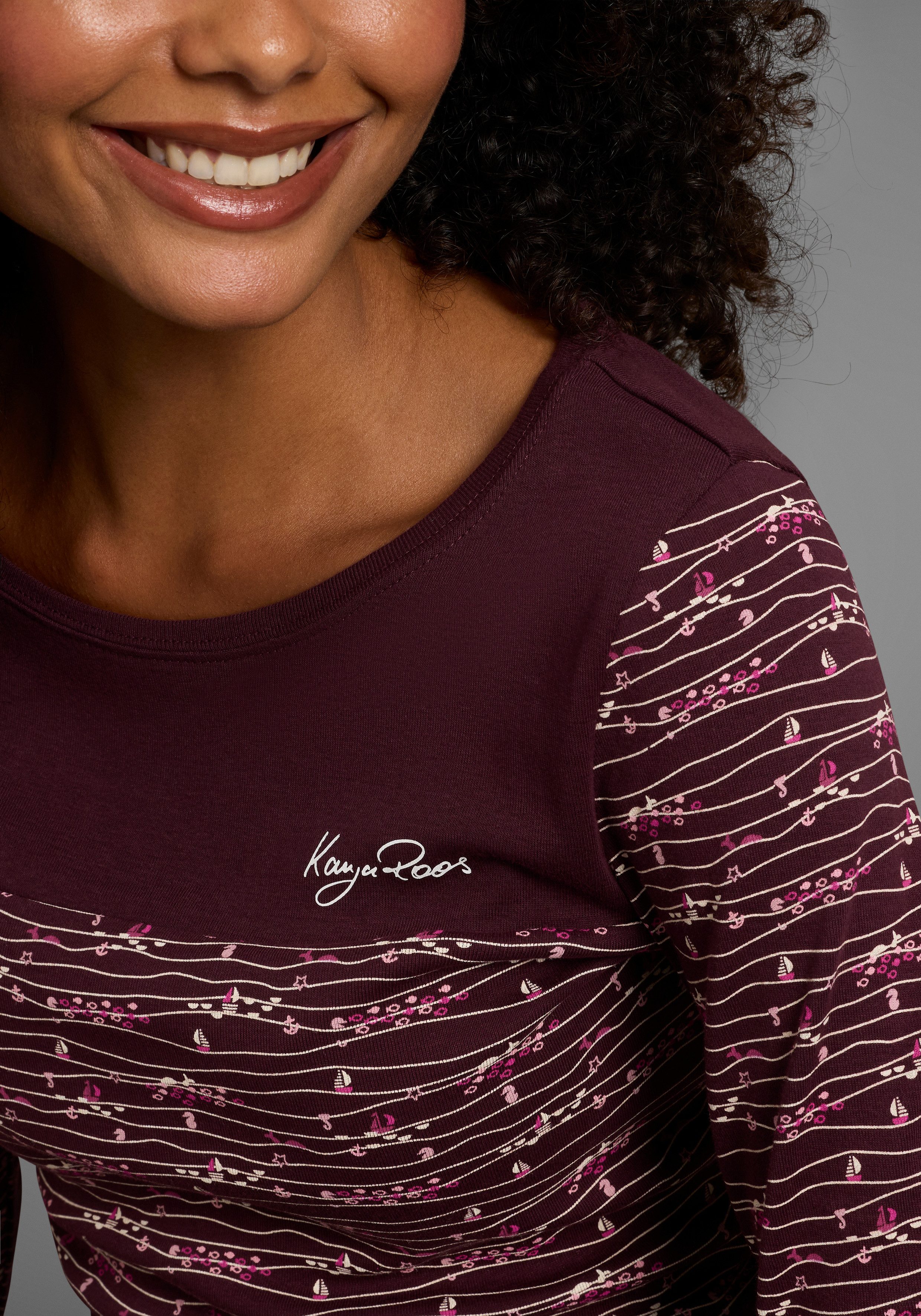KangaROOS Langarmshirt Langarm, sehr figurbetont, aus günstig online kaufen