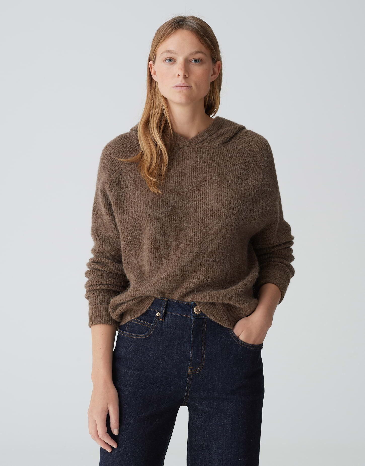 OPUS Kapuzenpullover Strick Hoodie POODY Loose günstig online kaufen