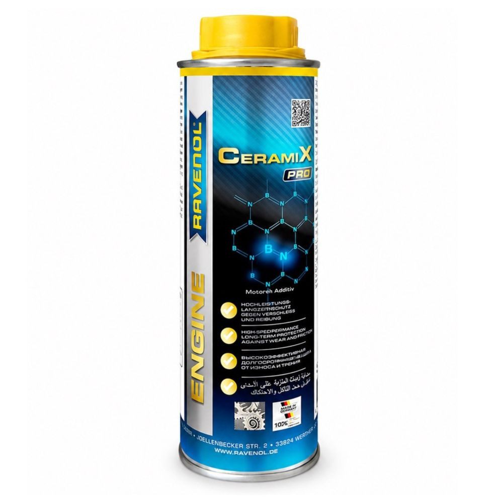 Ravenol Öl-Additiv CeramiX-Pro 300 ml Keramik Motoröladditiv mit hBN Verschleißschutz, 0,3 l, Keramik-Motoröladditiv mit hBN für Reibungs- & Verschleißschutz