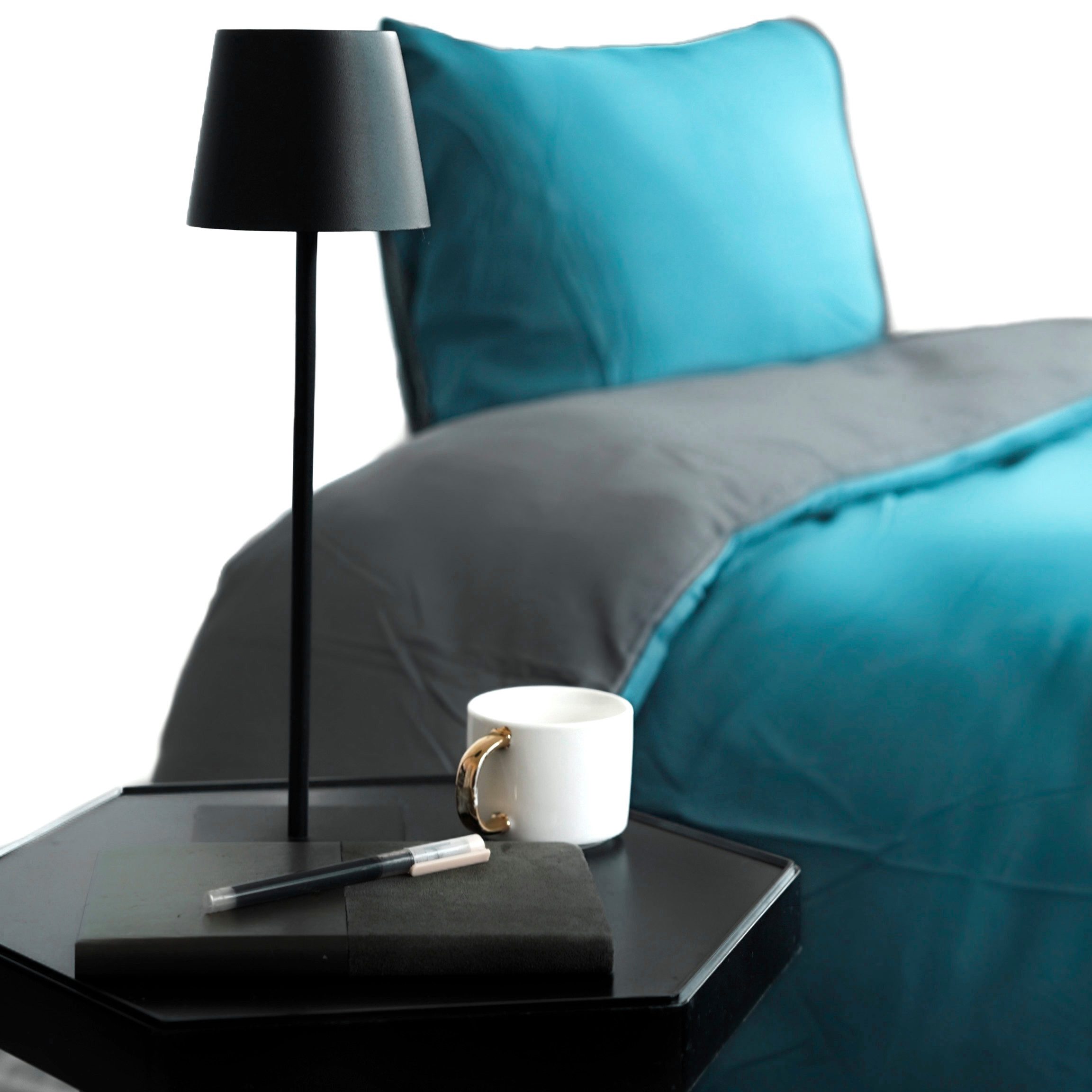 COFI 1453 Bettwäsche mit Reißverschluss - Wende-Bettwäsche für Einzel- und Doppelbett, 2 teilig