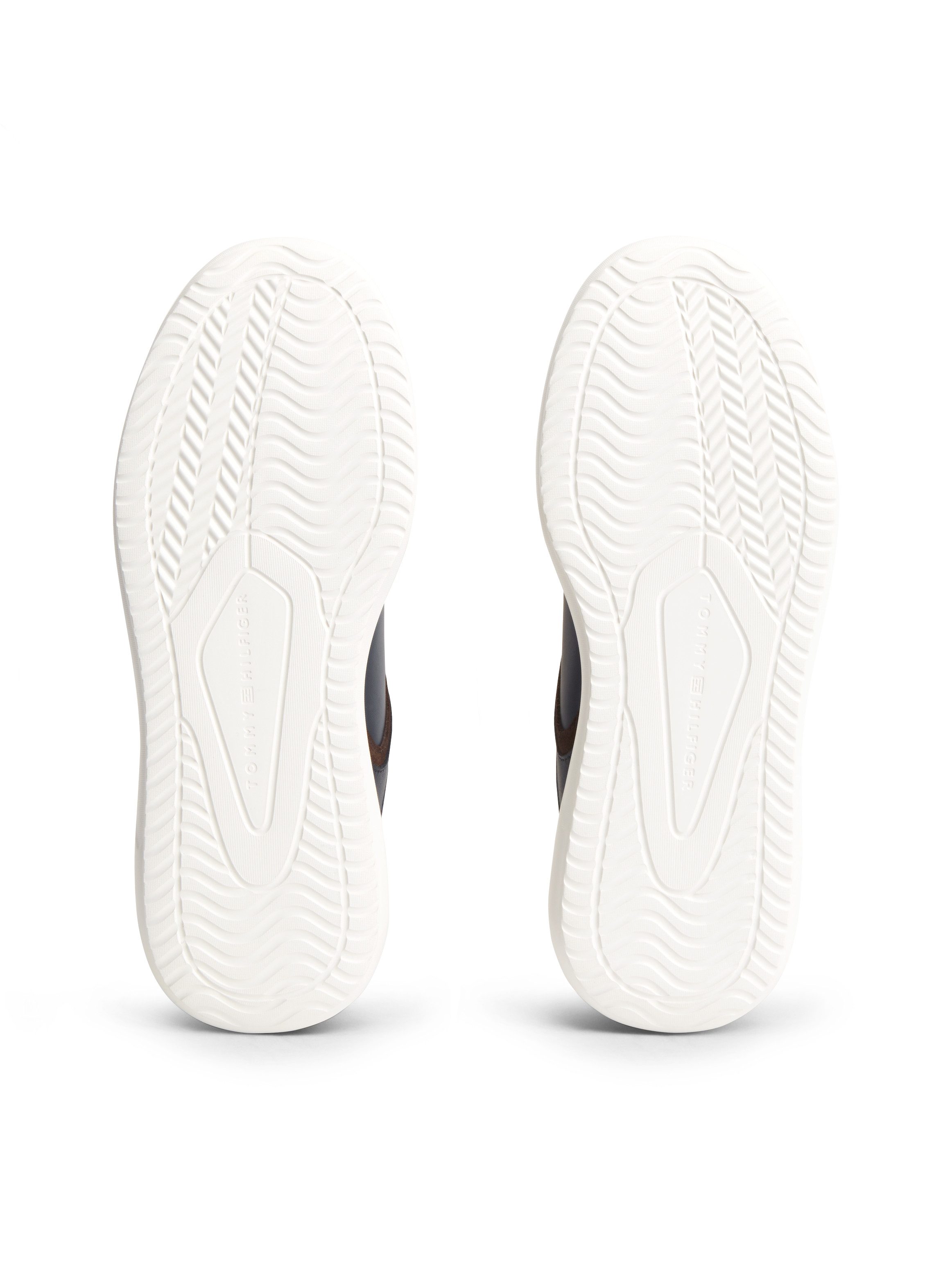 Tommy Hilfiger TH MODERN LIGHTCUP LEATHER Sneaker Freizeitschuh, Halbschuh, Schnürschuh mit Kontrastbesätzen
