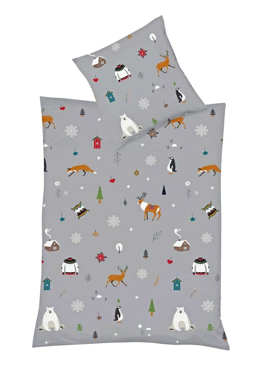 fleuresse Bettwäsche Fleuresse Mako Satin Bettwäsche 2tlg. 135x200cm Winter günstig online kaufen