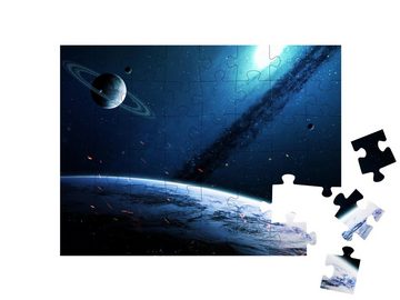 puzzleYOU Puzzle Deep Space Kunst: Nebel, Planeten, Sterne, 48 Puzzleteile, puzzleYOU-Kollektionen Astronomie