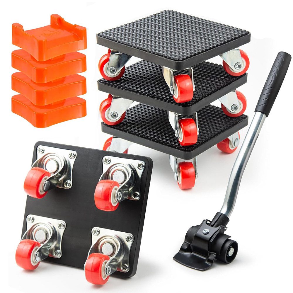 AFKSMILE Möbelrolle Möbel Transportroller Set mit Lastenheber, Schwerer Möbeltra