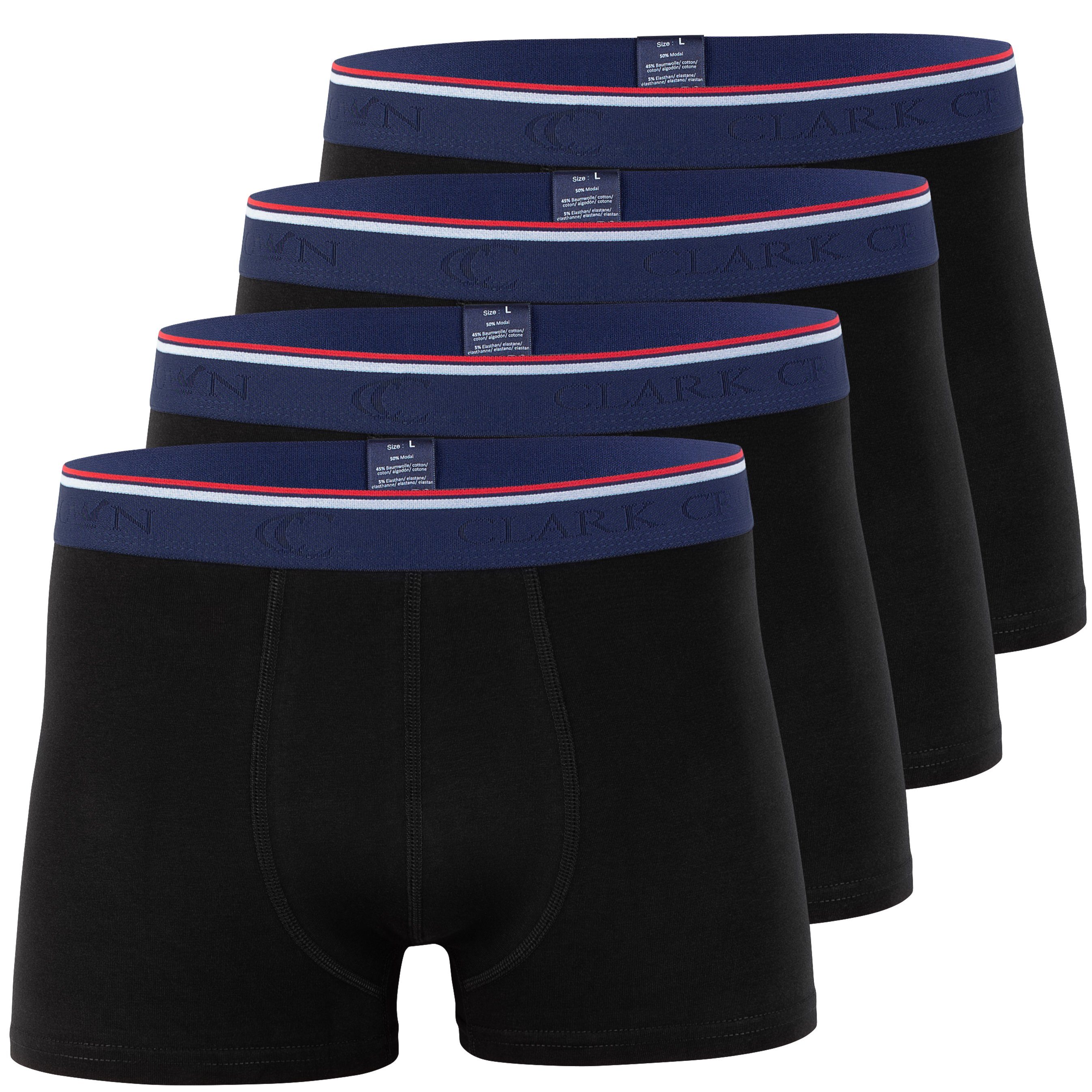 Clark Crown® Boxershorts (4-St) in weicher Modal Cotton Qualität