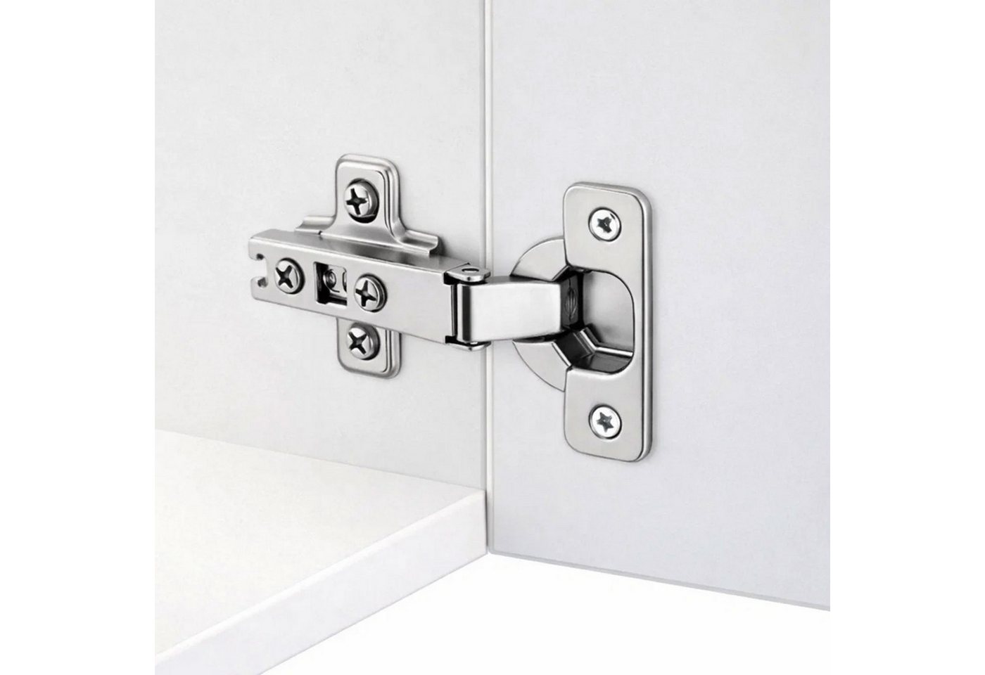 Jungengel Schrankeinsatz 2er Set Möbelscharnier Topfscharnier Schrankscharnier für Küchenmöbel (Set, 2 St), stabile Metallkonstruktion, für Schranktüren und Möbelklappen geeignet