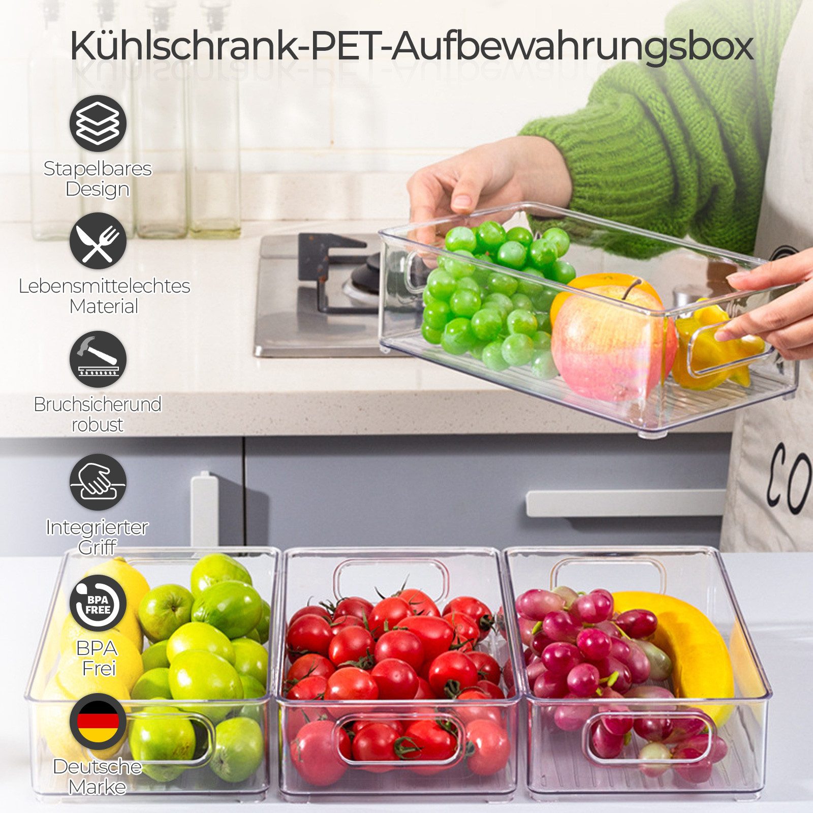 Rhein Beleuchtung Aufbewahrungsbox Küchen- & Kühlschrank-Organizer günstig online kaufen