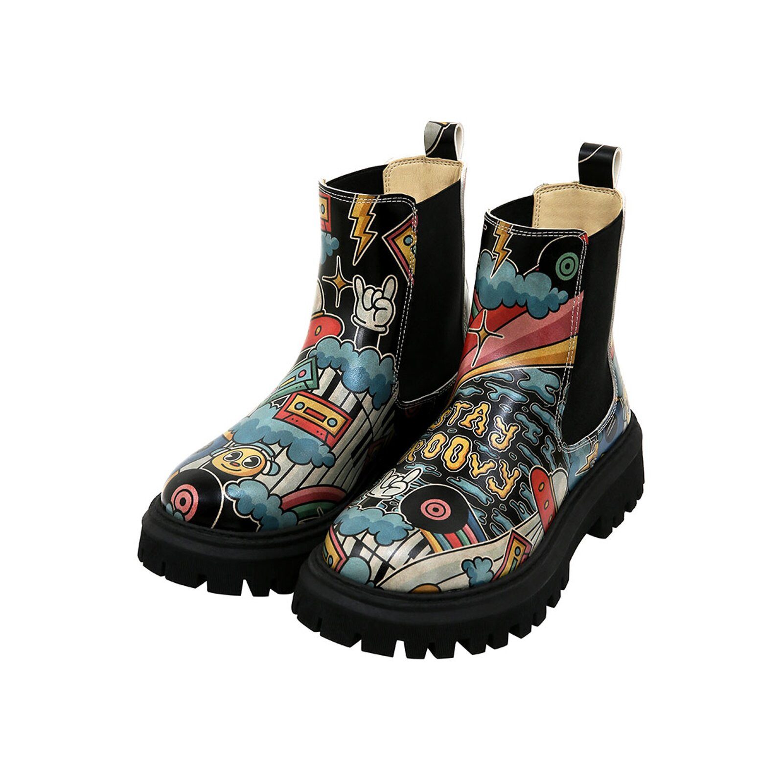 DOGO Aura Boots Stay Groovy Damen Stiefeletten Chelseaboots Handgefertigt