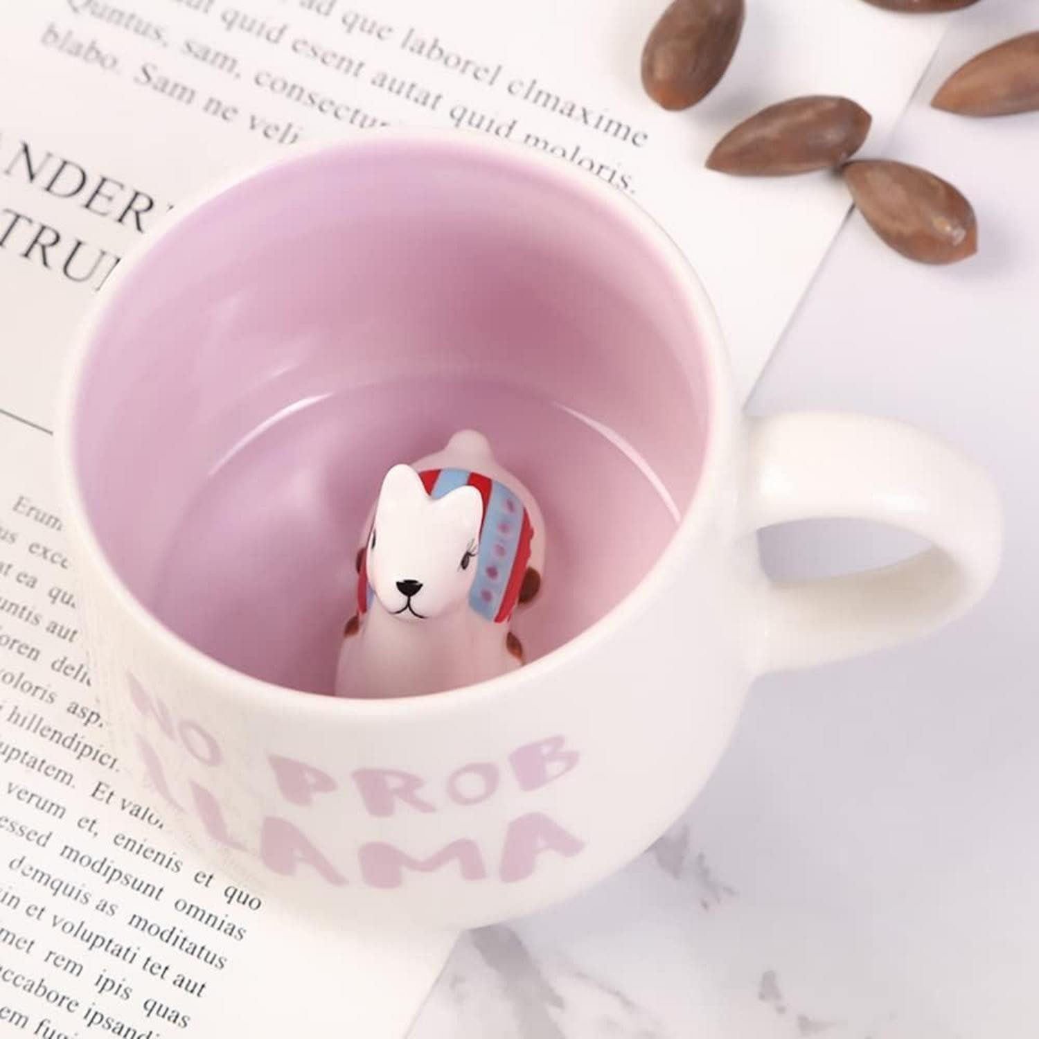 LuxusKollektion Tasse Tasse 3D Keramik Geschenk Weihnachten Frauen Freundin Alpaka