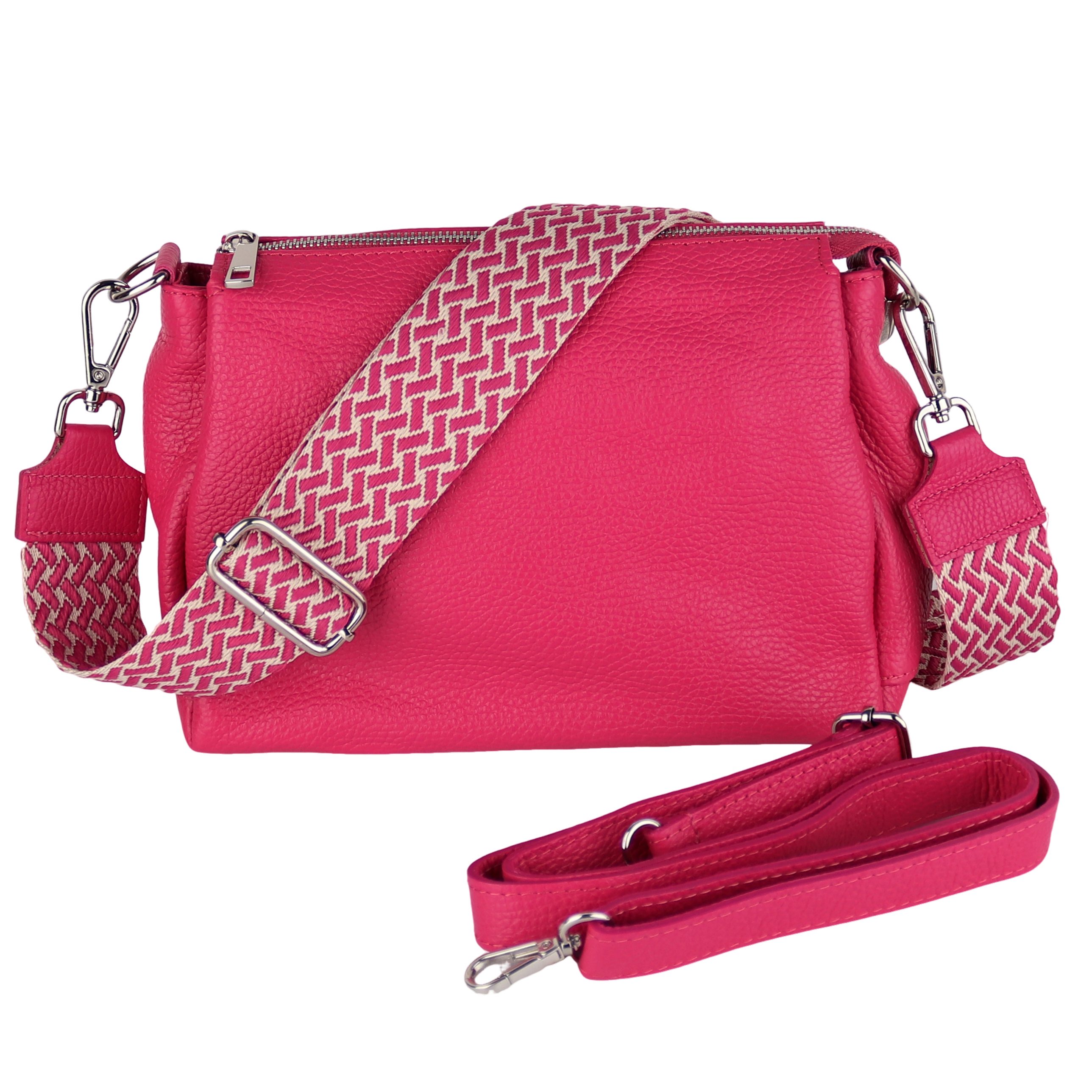 Umhängetasche Damen, Crossbody Bag, Echtleder Made in Italy