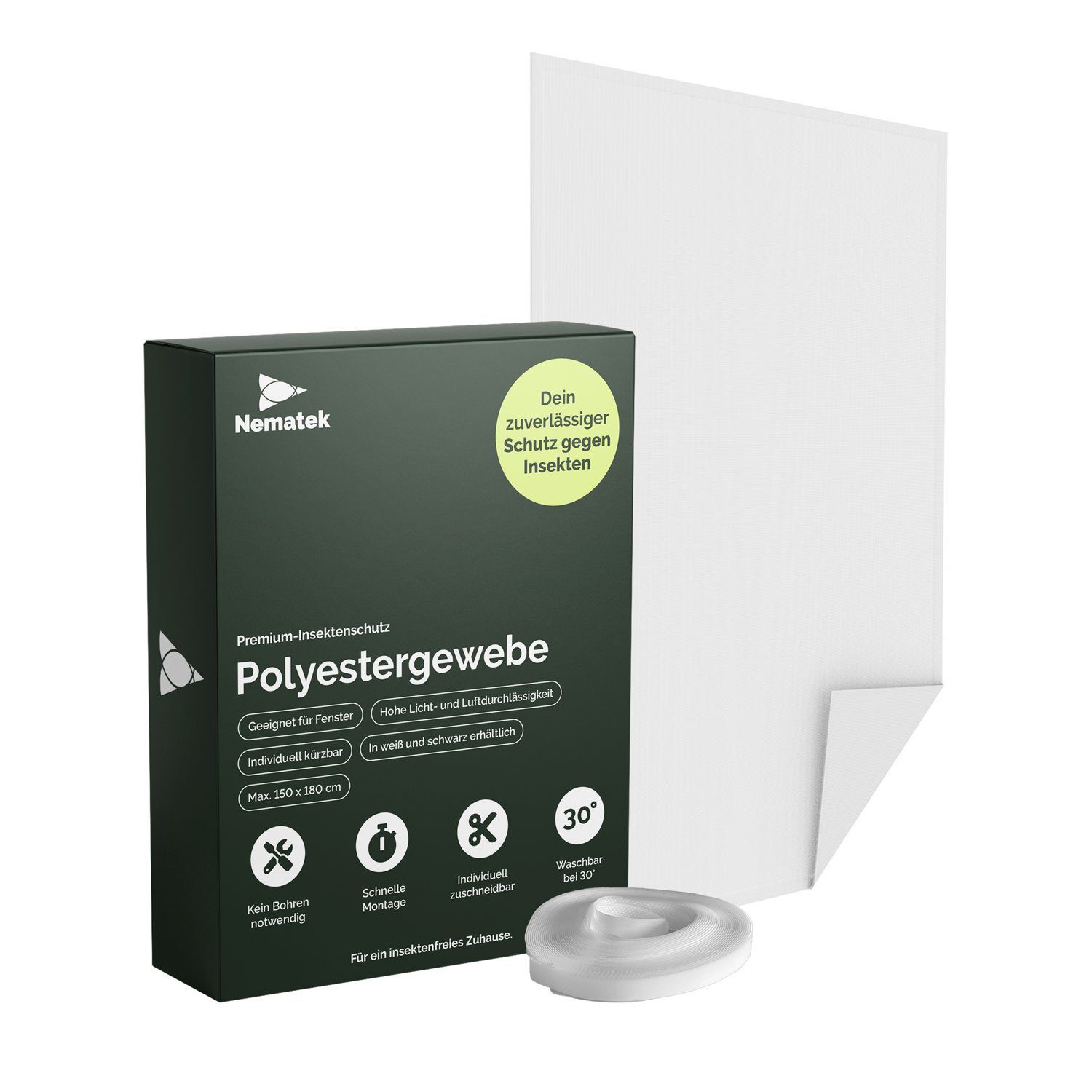 Nematek Insektenschutz-Fensterrahmen Polyester Fliegennetz Fenster - günstig online kaufen
