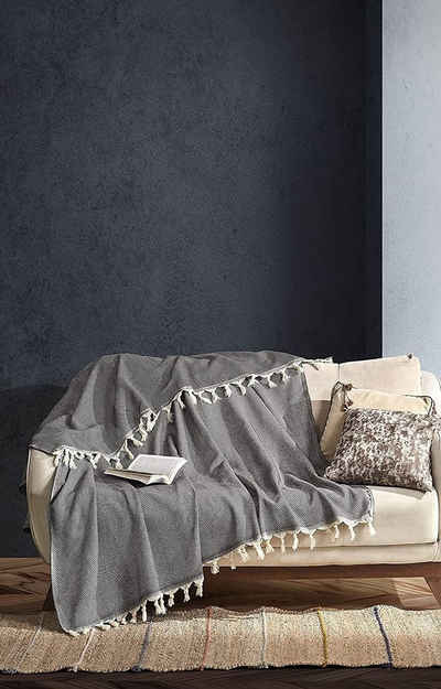 Tagesdecke BOHORIA® Tagesdecke "Tulum" - Bettüberwurf, extra-groß 170 x 230 cm, BOHORIA, Kann für Bett, Sofa, Stuhl, Outdoor und Indoor genutzt werden.